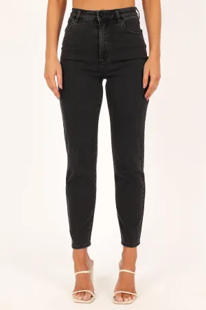 Abrand 94 High Slim Jeans - 90210 Washed Black