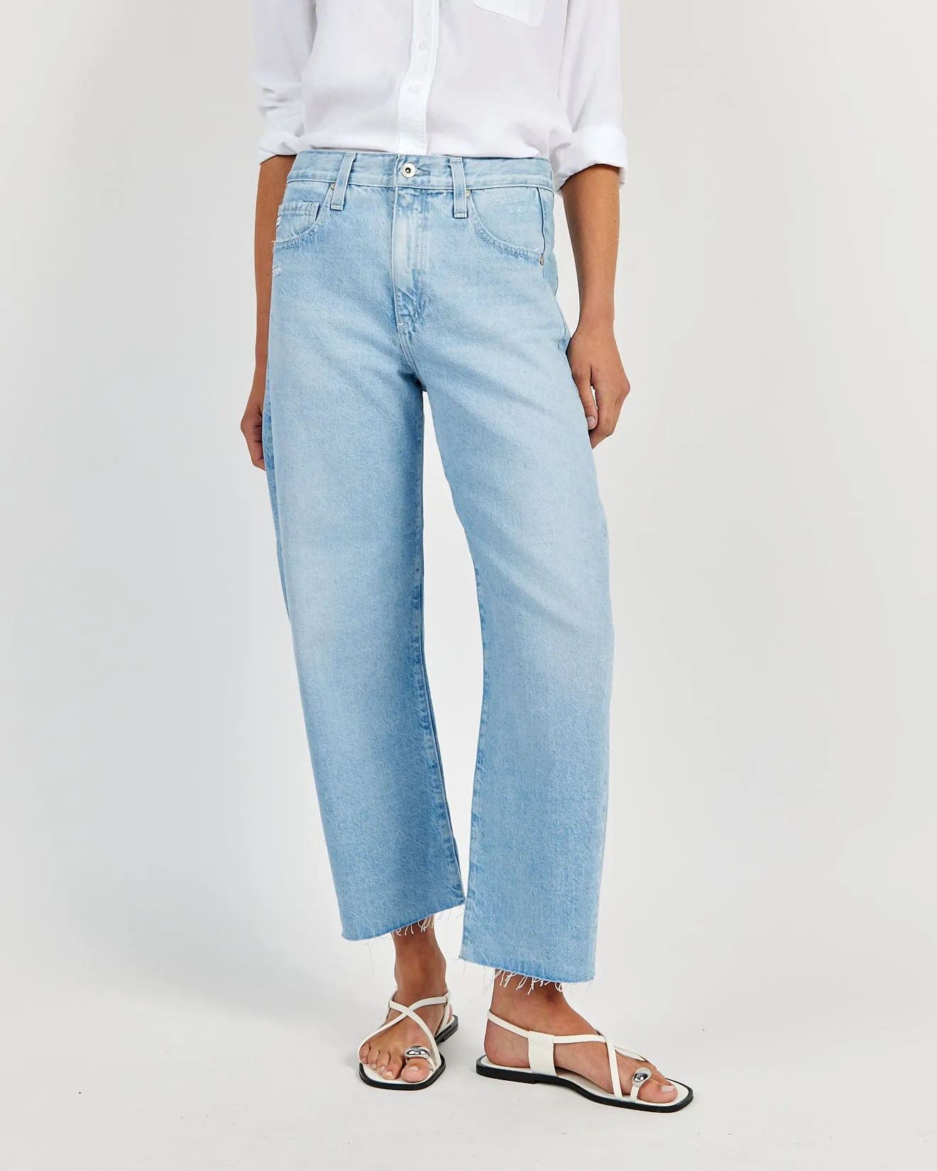 AG Jeans Hattie Crop High Rise Barrel - Sunrise