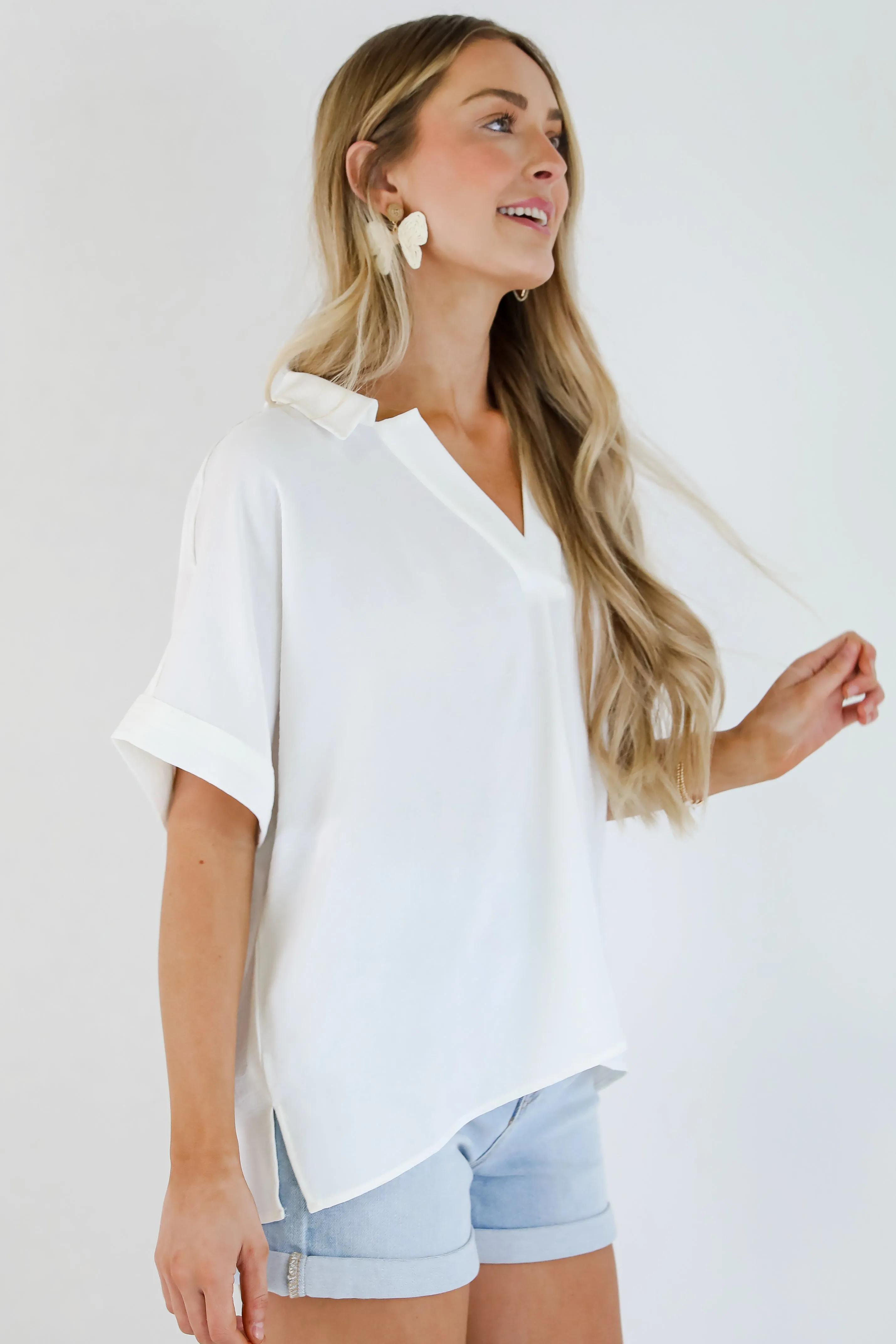 All Is Well Off White Blouse