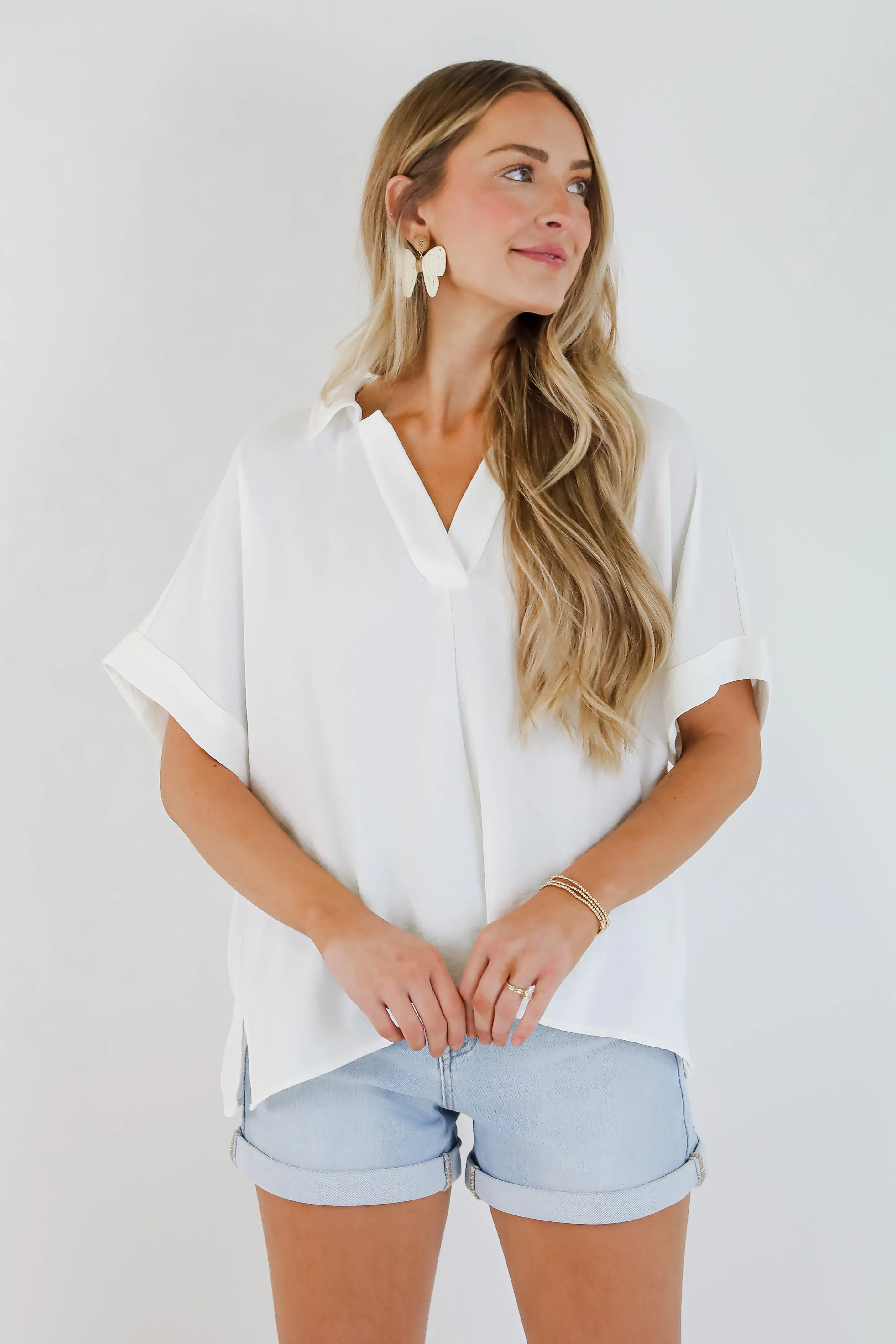 All Is Well Off White Blouse