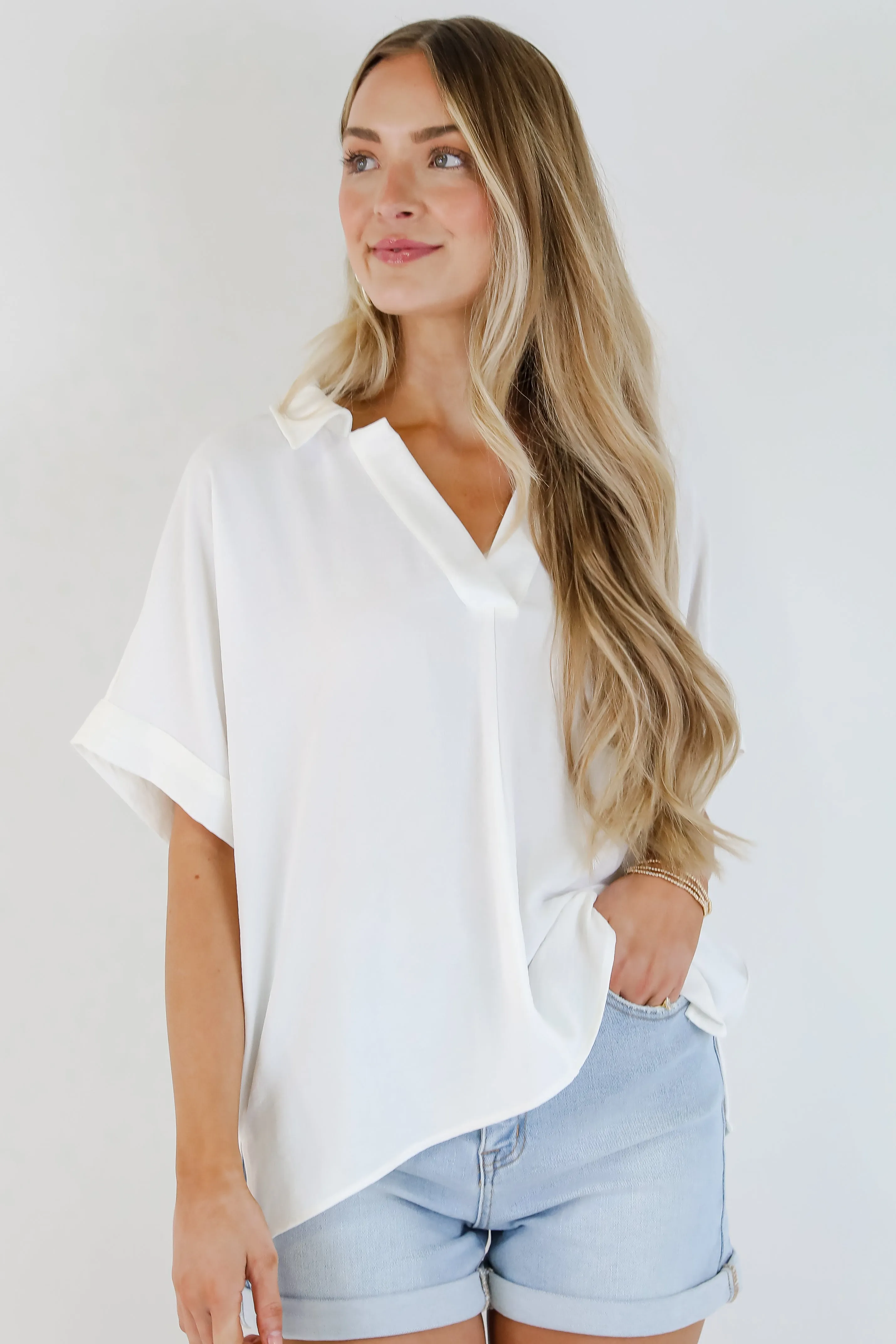 All Is Well Off White Blouse