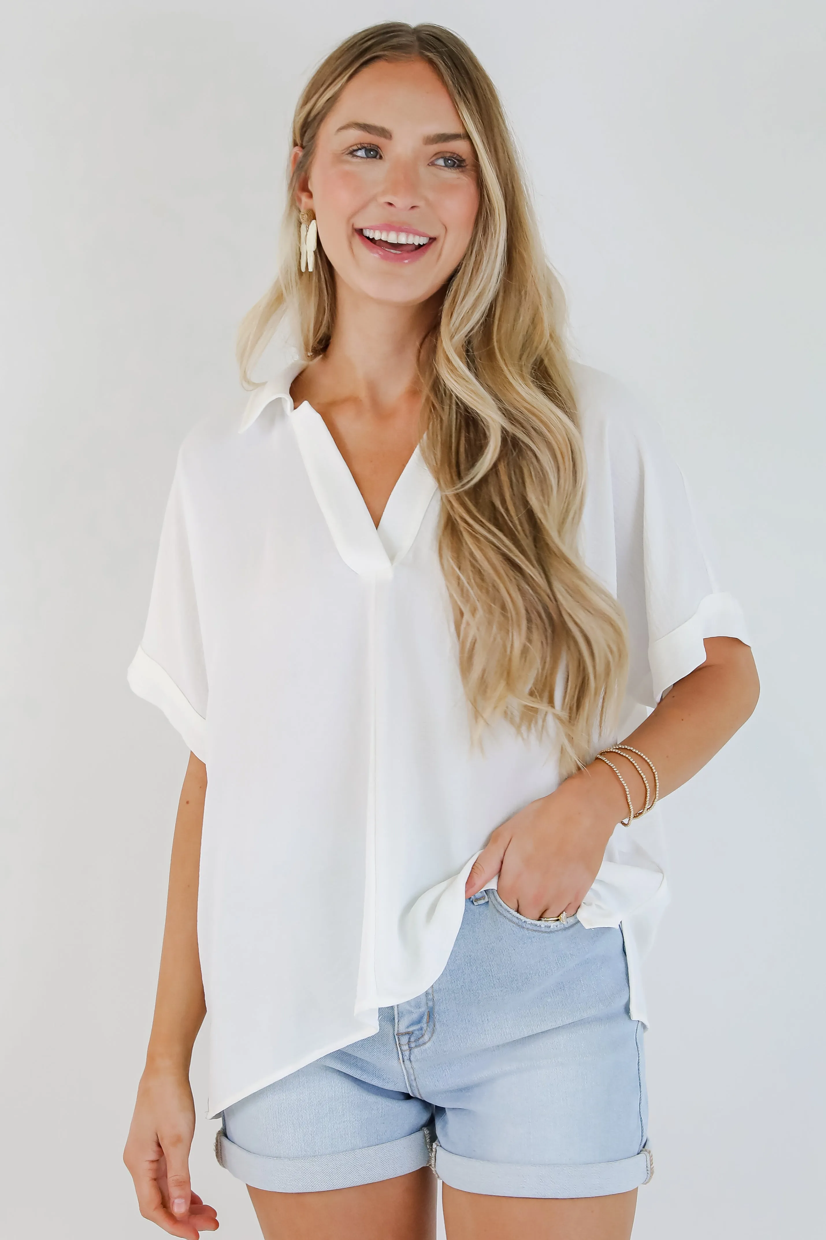 All Is Well Off White Blouse