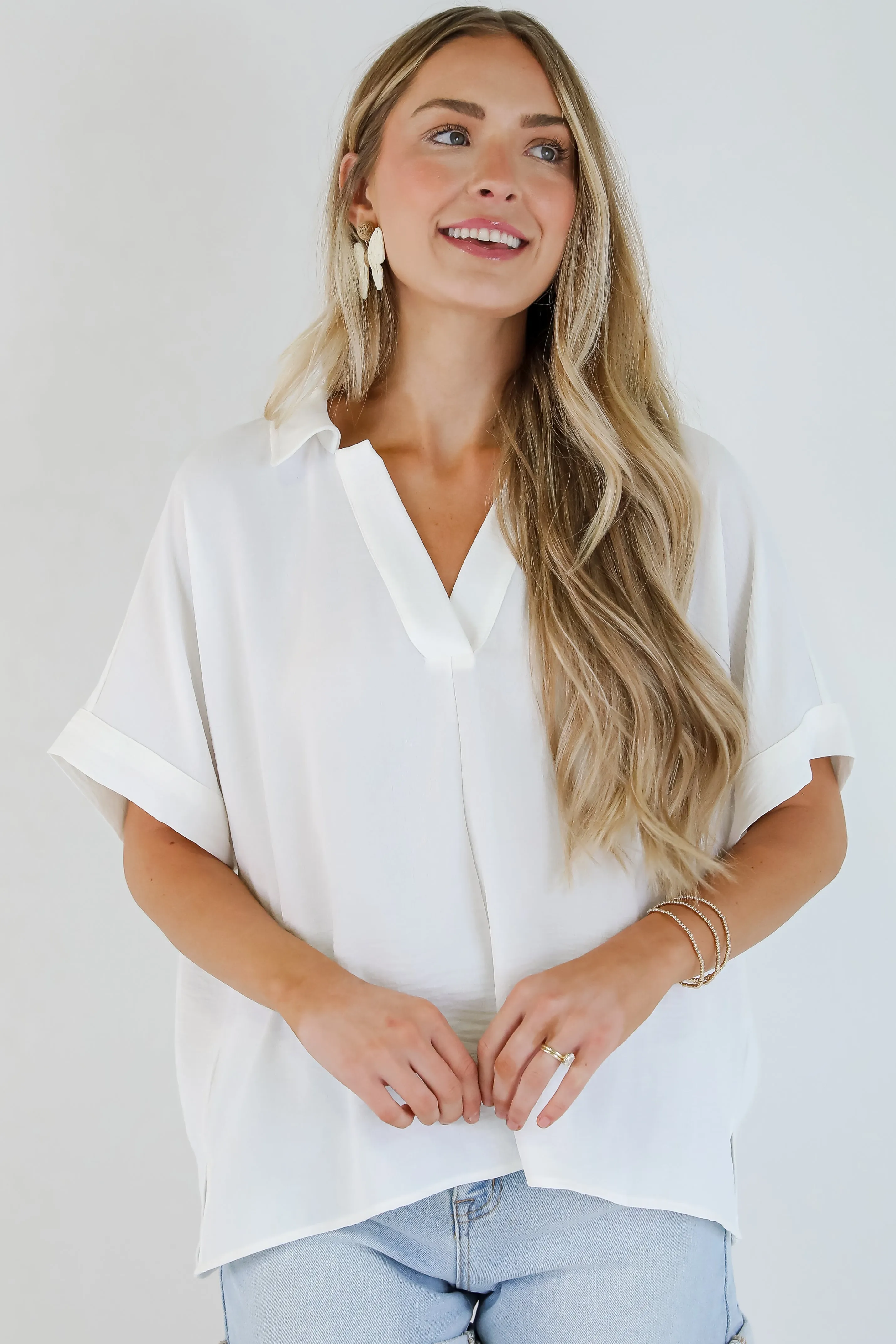 All Is Well Off White Blouse