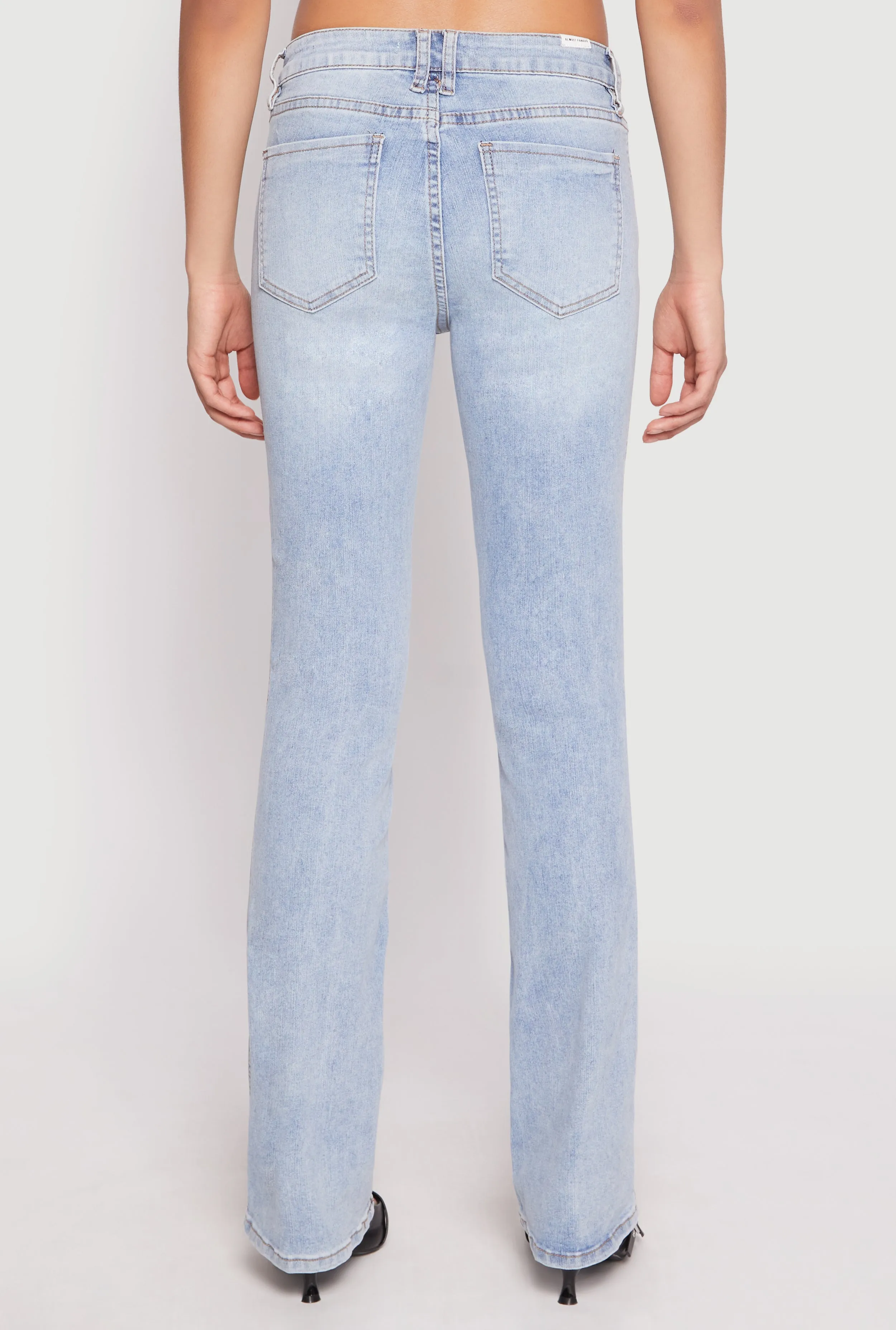 Almost Famous Acid Wash Pintuck Jeans