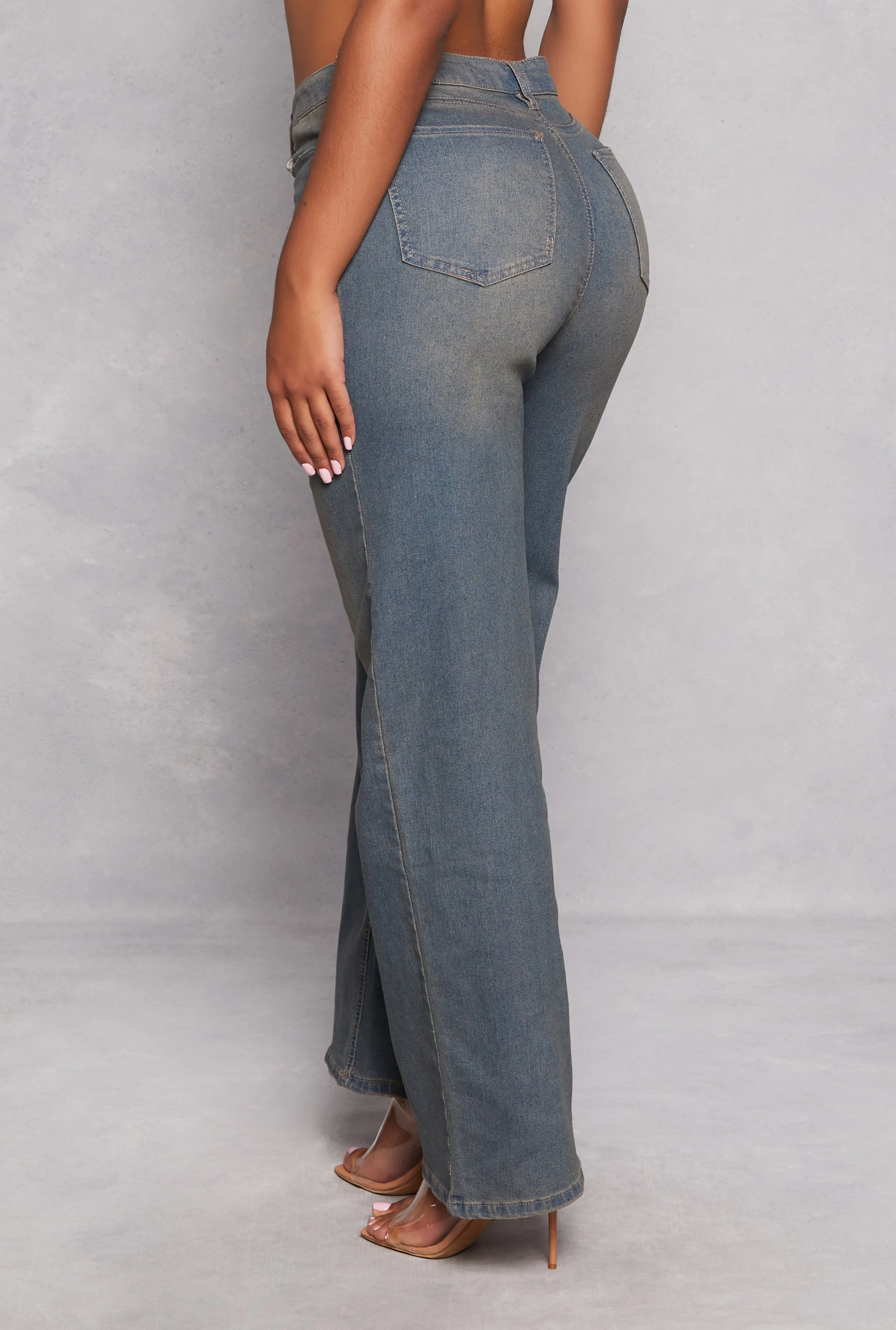 Almost Famous High Waist Wide Leg Jeans