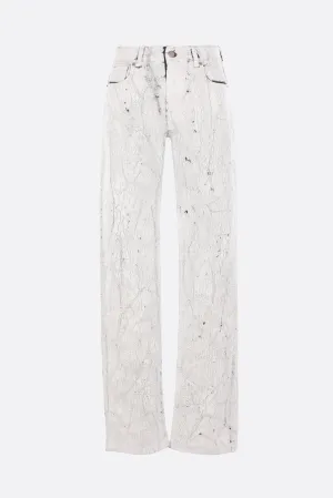 Bianchetto-treated denim jeans