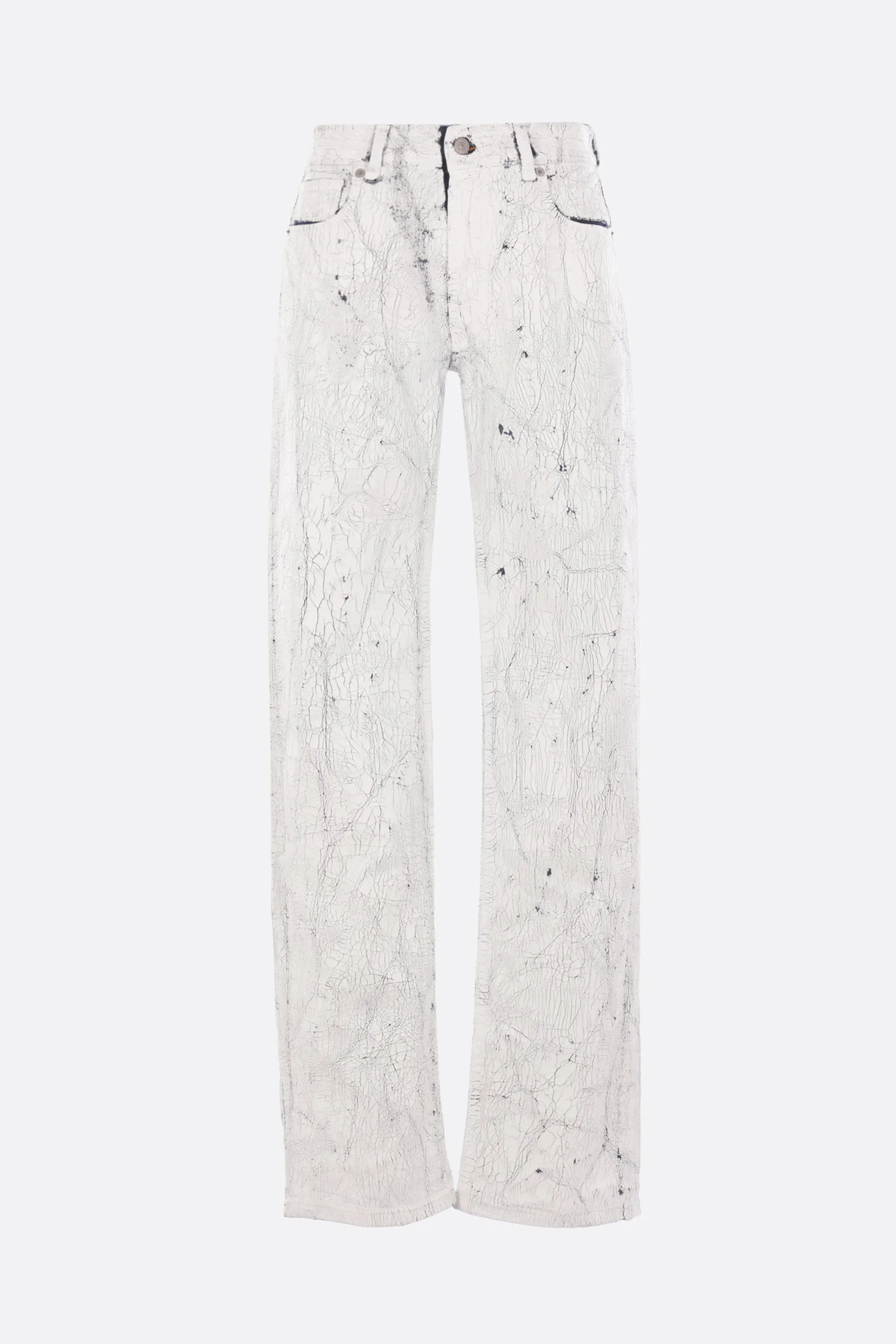 Bianchetto-treated denim jeans