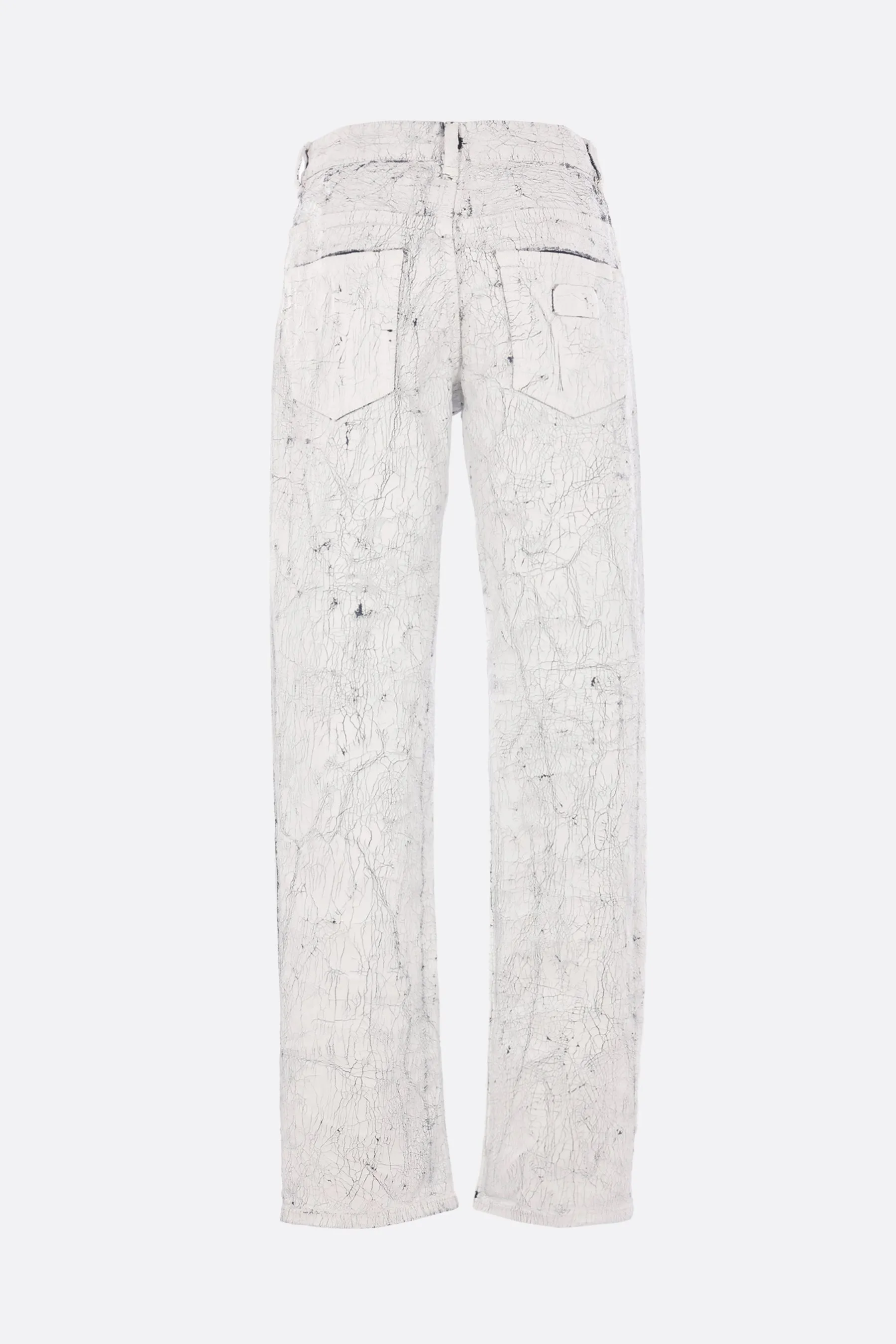 Bianchetto-treated denim jeans