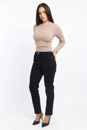 Black Mom Jeans High Rise