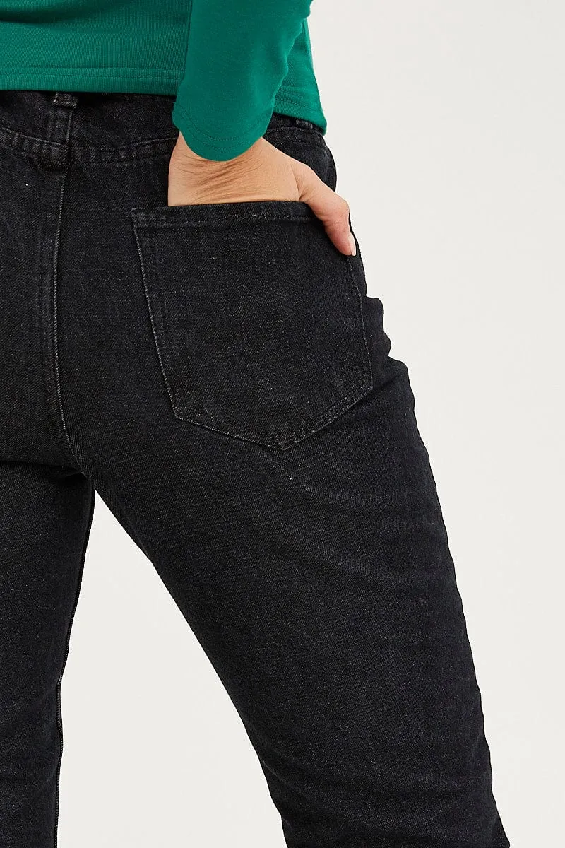 Black Mom Jeans High Rise