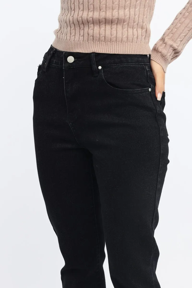 Black Mom Jeans High Rise