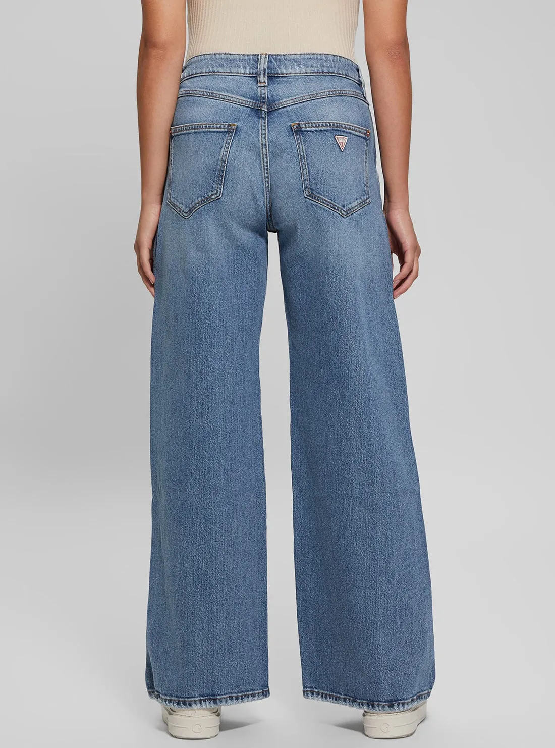 Blue Denim Bellflower Wide Leg Jeans