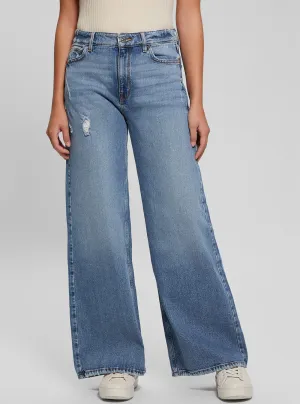 Blue Denim Bellflower Wide Leg Jeans
