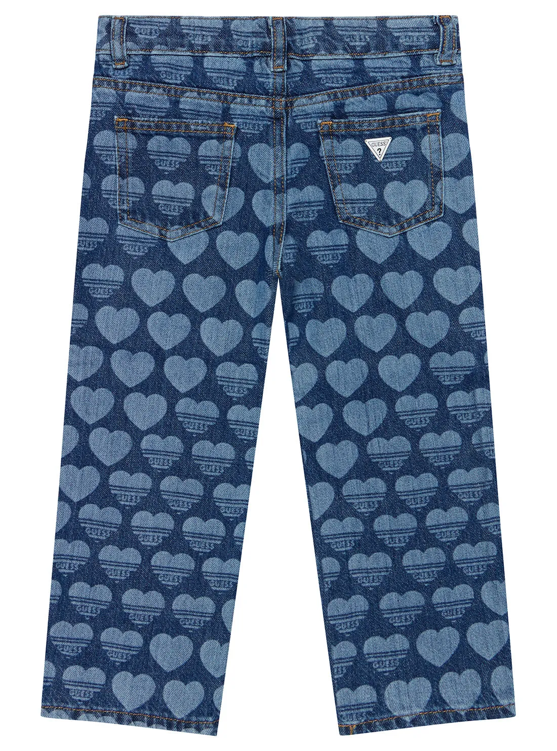 Blue Denim Wide Leg Jeans (2-7)