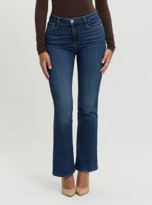 Blue Sexy Flare High Rise in Dark Wash