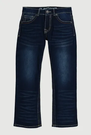 Boys Decorative Stitch Whiskered Jeans