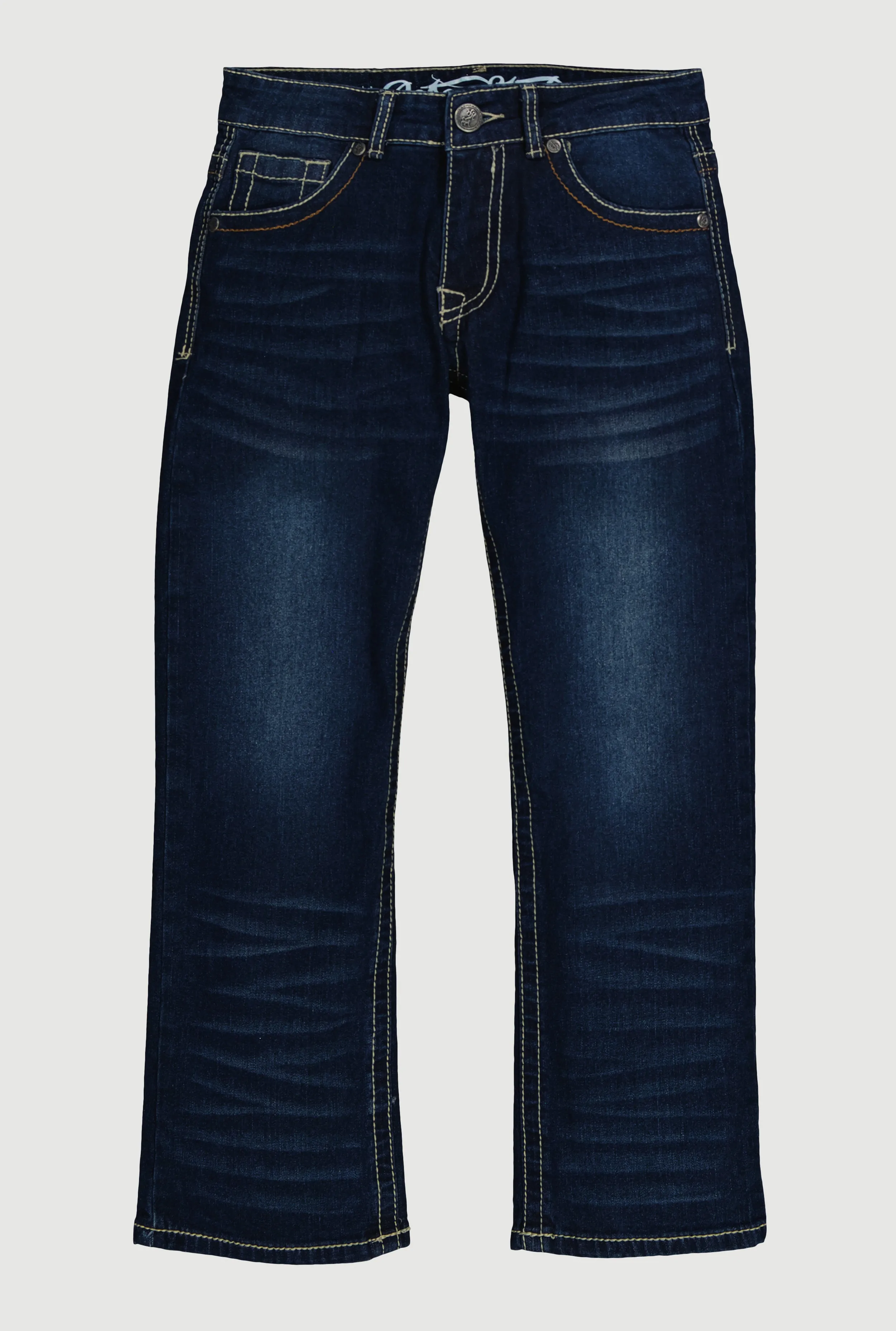Boys Decorative Stitch Whiskered Jeans