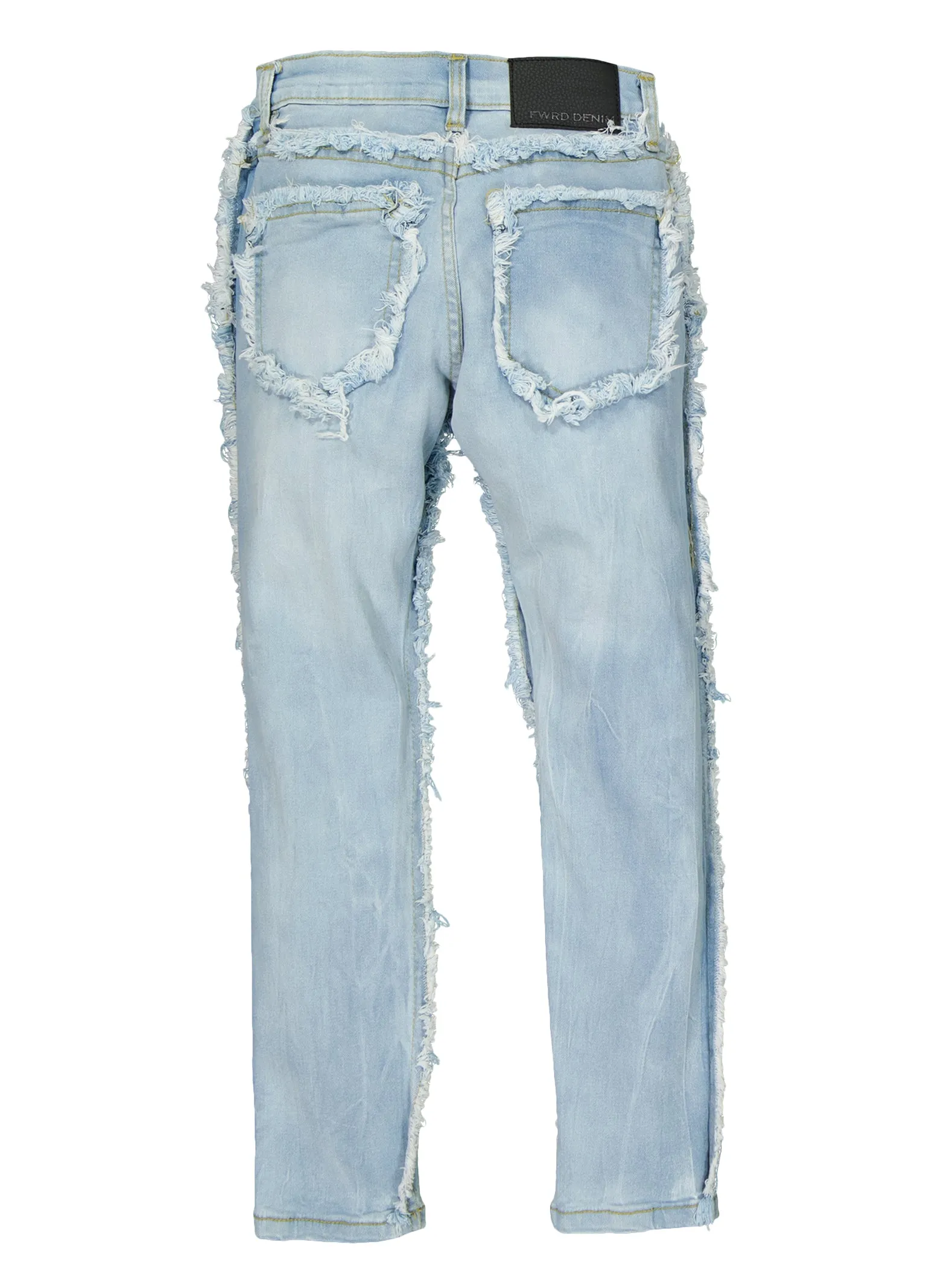 Boys Frayed Slim Leg Jeans