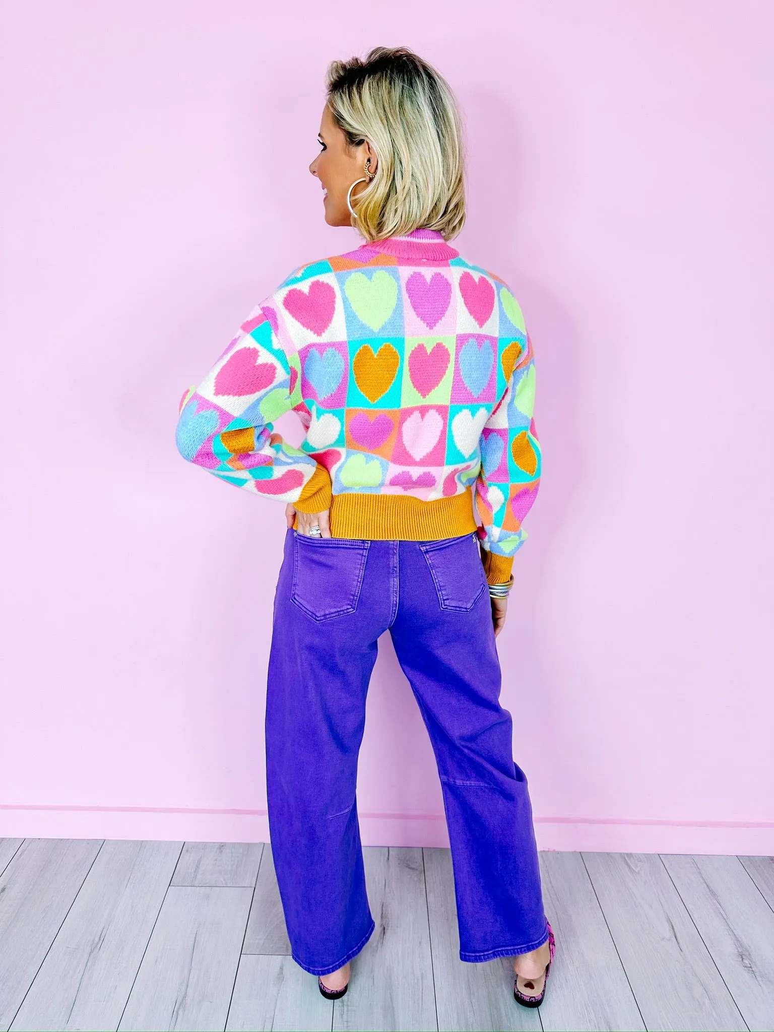 BROOKE BARREL JEANS - PURPLE