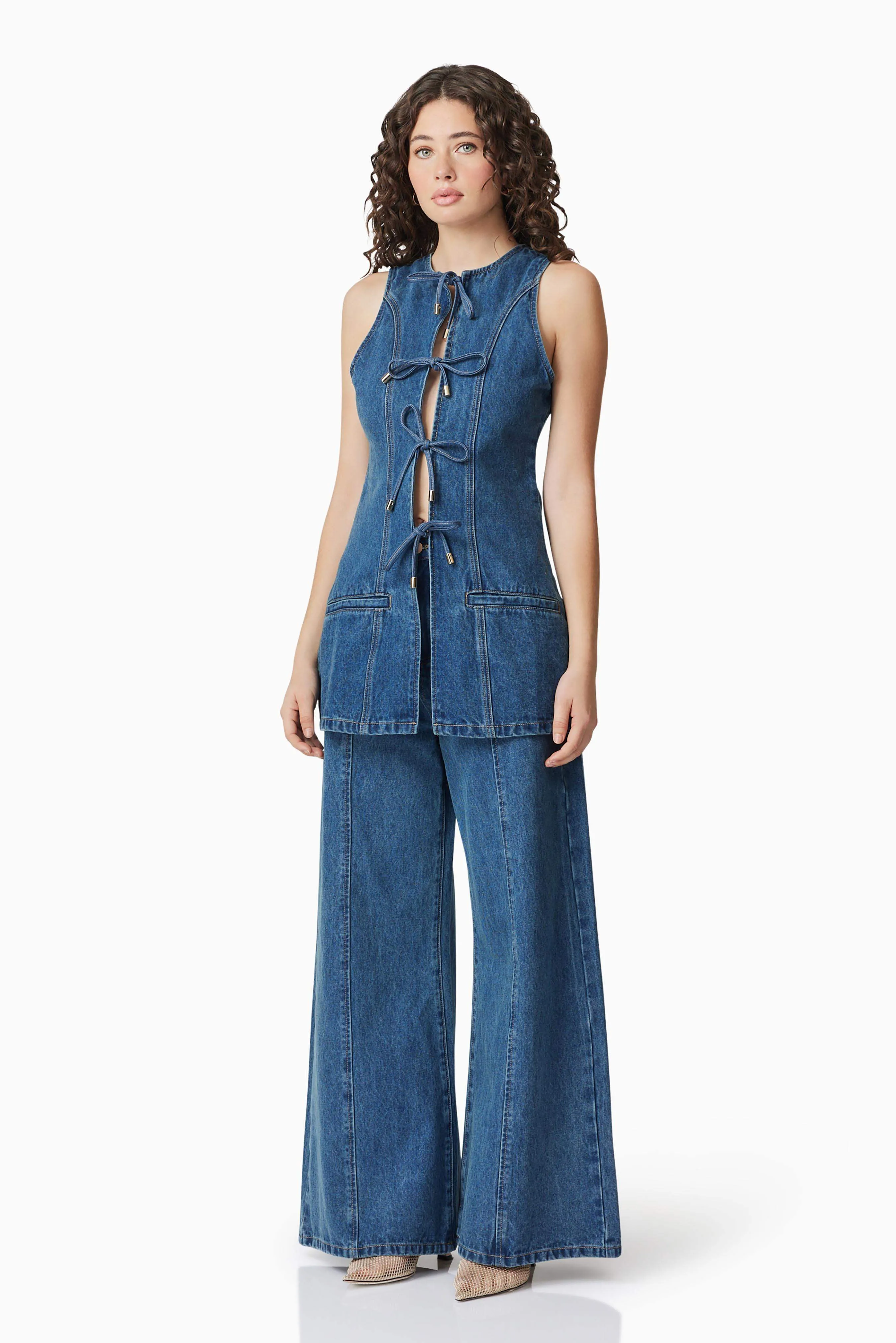 CURAAE Clara Sleeveless Denim Top