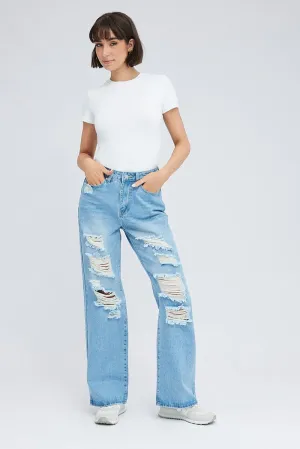 Denim 90's Wide Leg Jeans