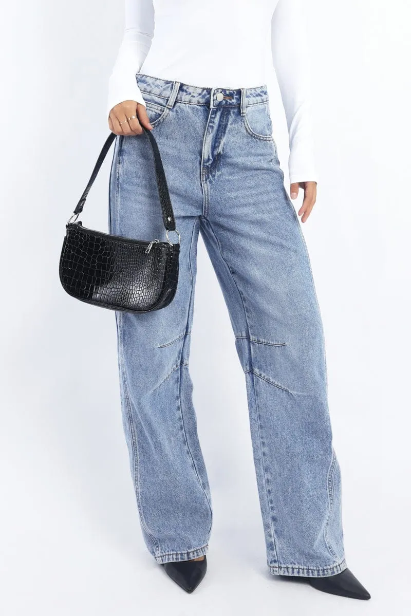 Denim Barrel Jeans