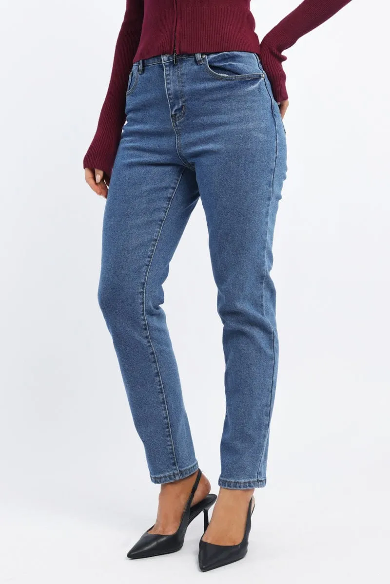 Denim Mom Jeans High Rise