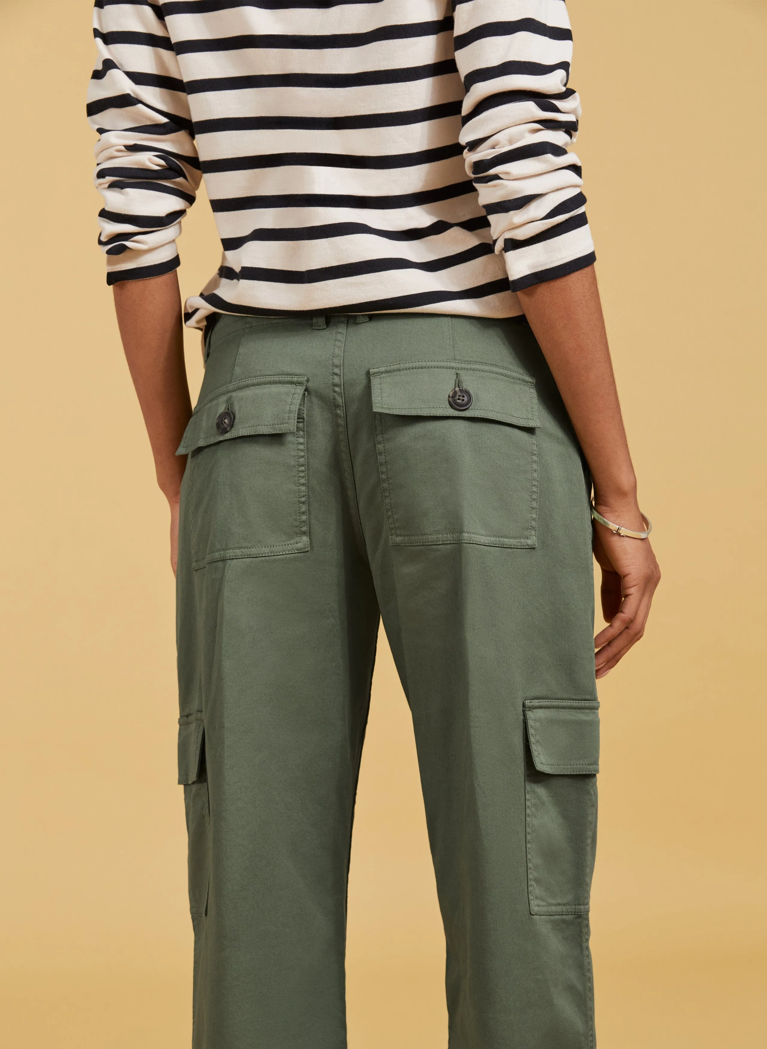 Edith Organic Cotton Cargos | Khaki