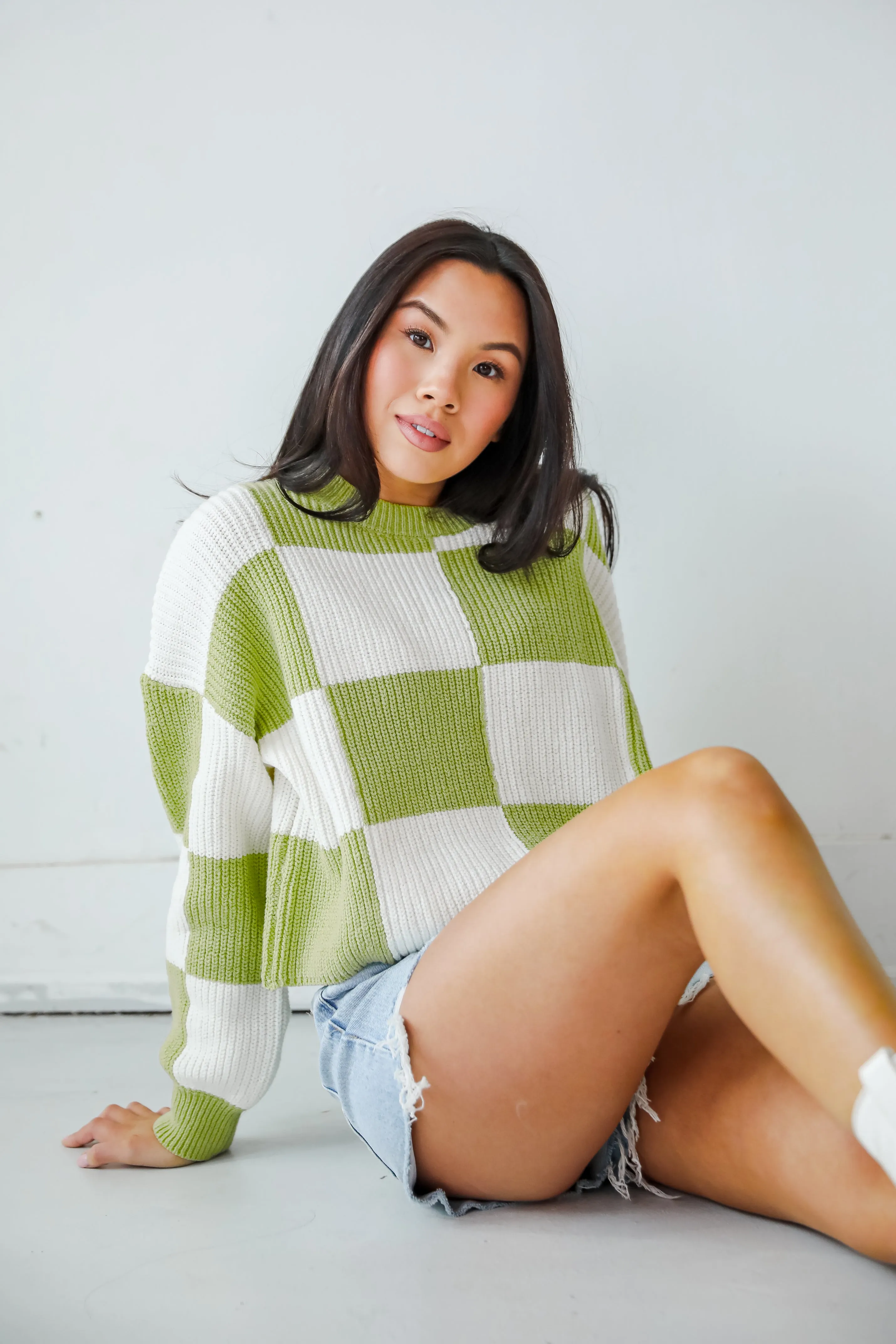 FINAL SALE - Precisely Adorable Checkered Sweater