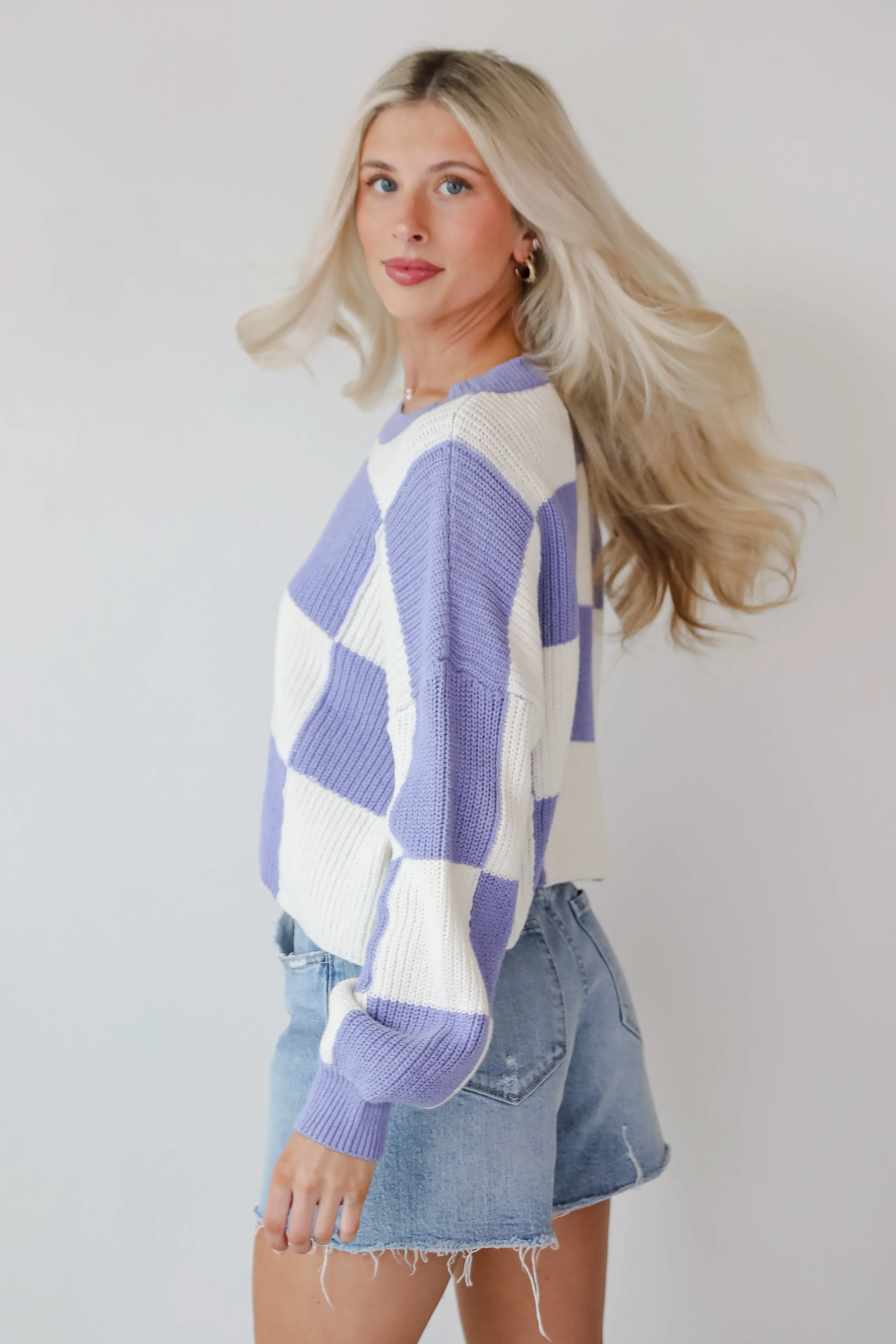 FINAL SALE - Precisely Adorable Checkered Sweater