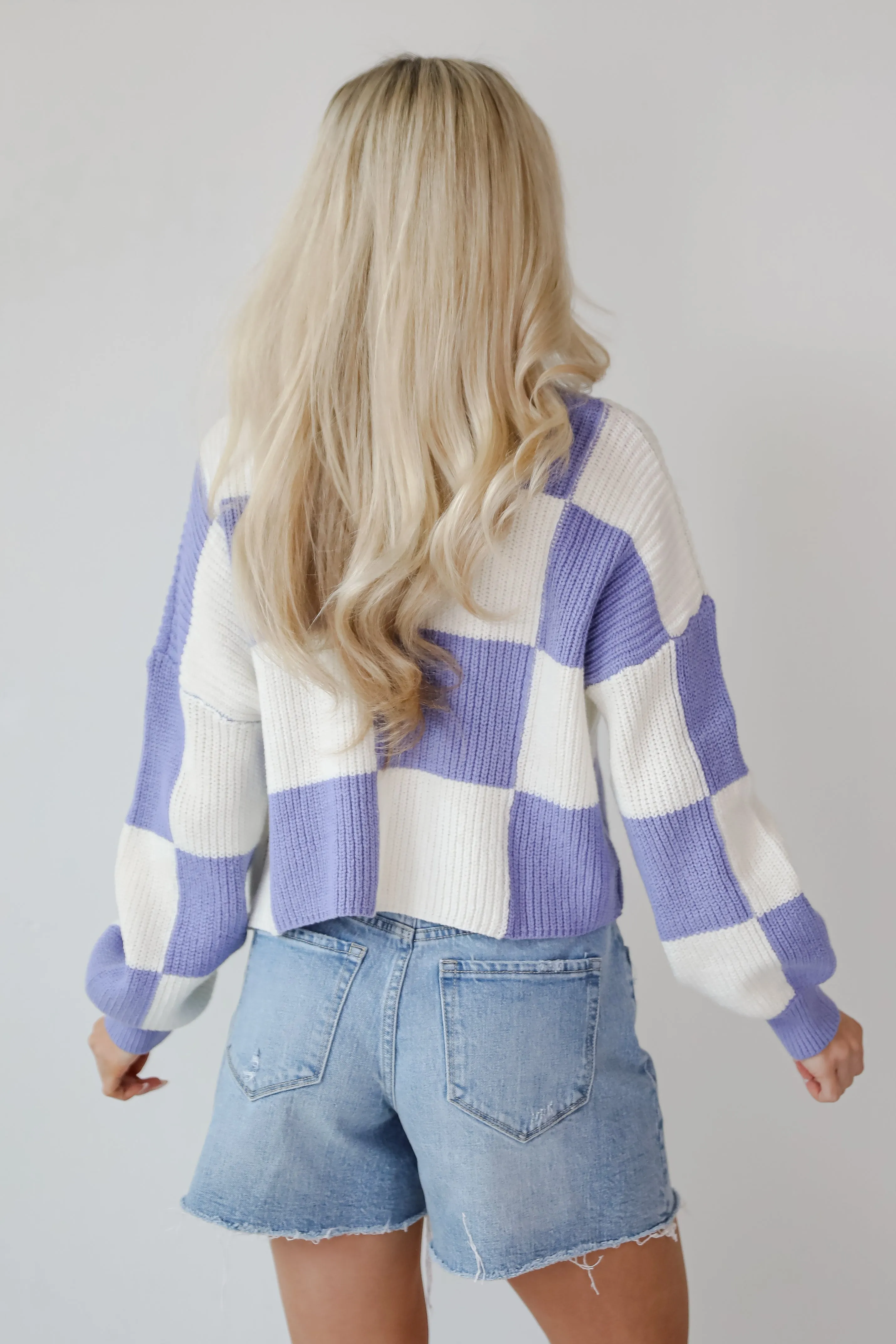 FINAL SALE - Precisely Adorable Checkered Sweater