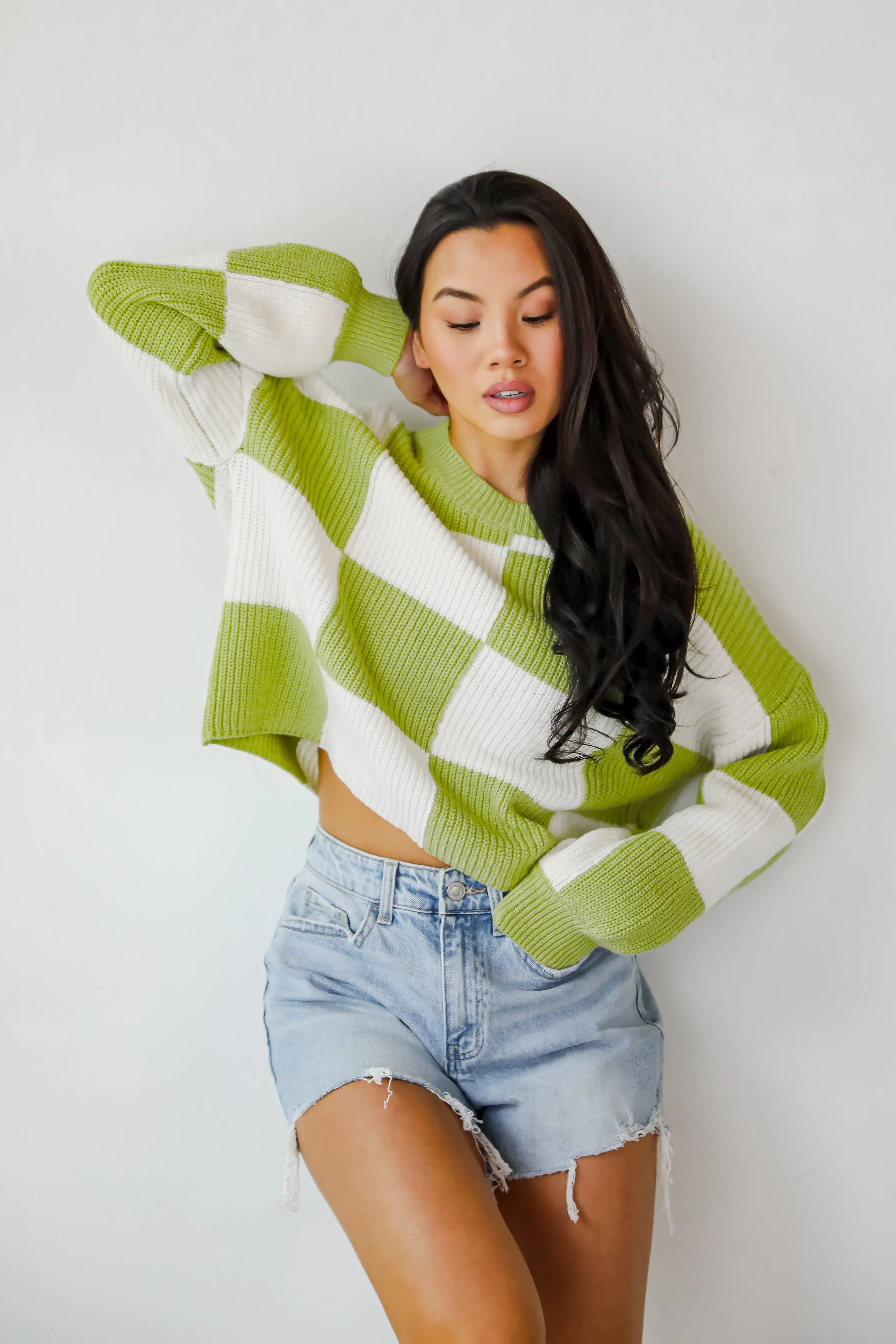 FINAL SALE - Precisely Adorable Checkered Sweater