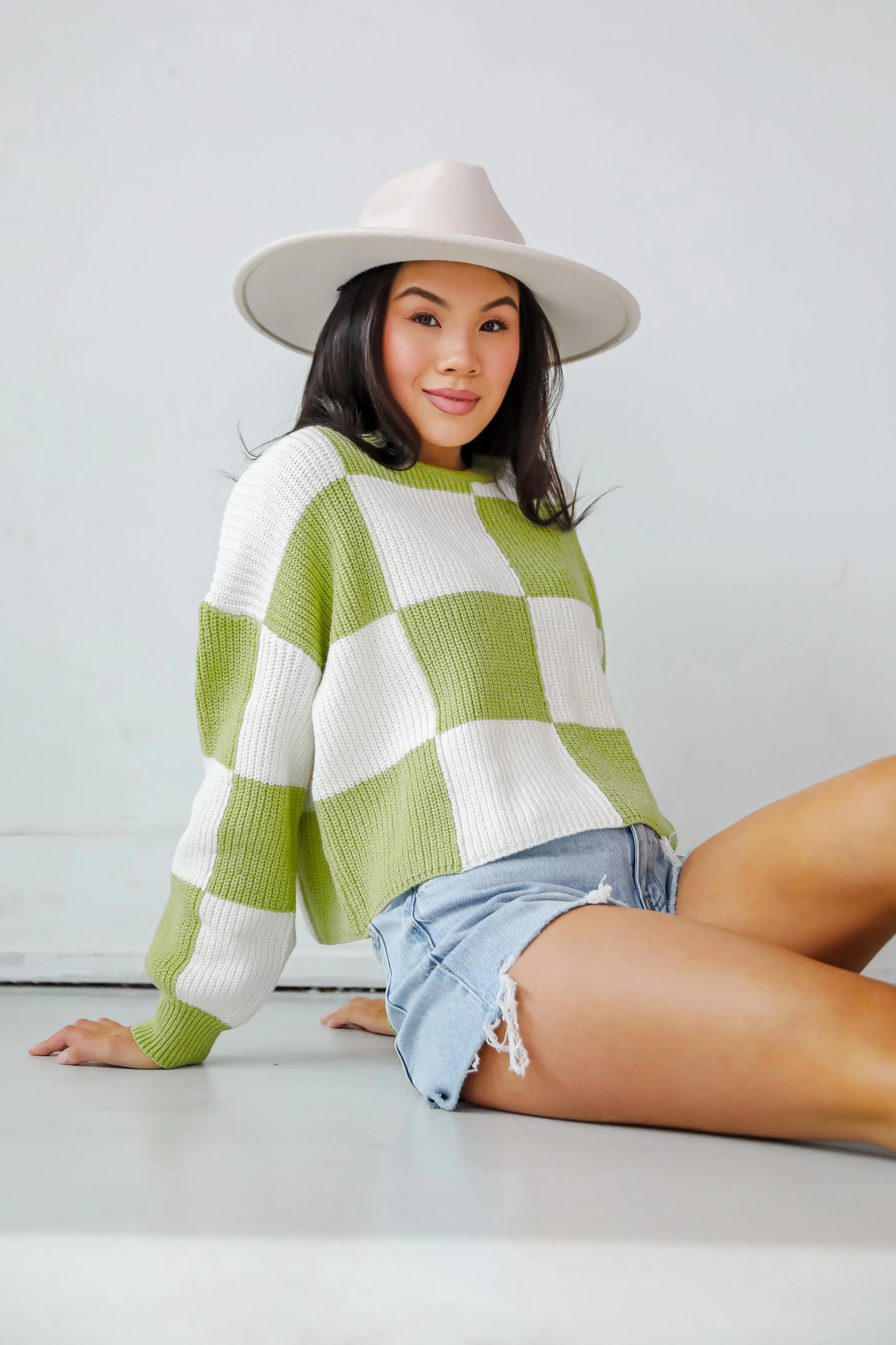 FINAL SALE - Precisely Adorable Checkered Sweater