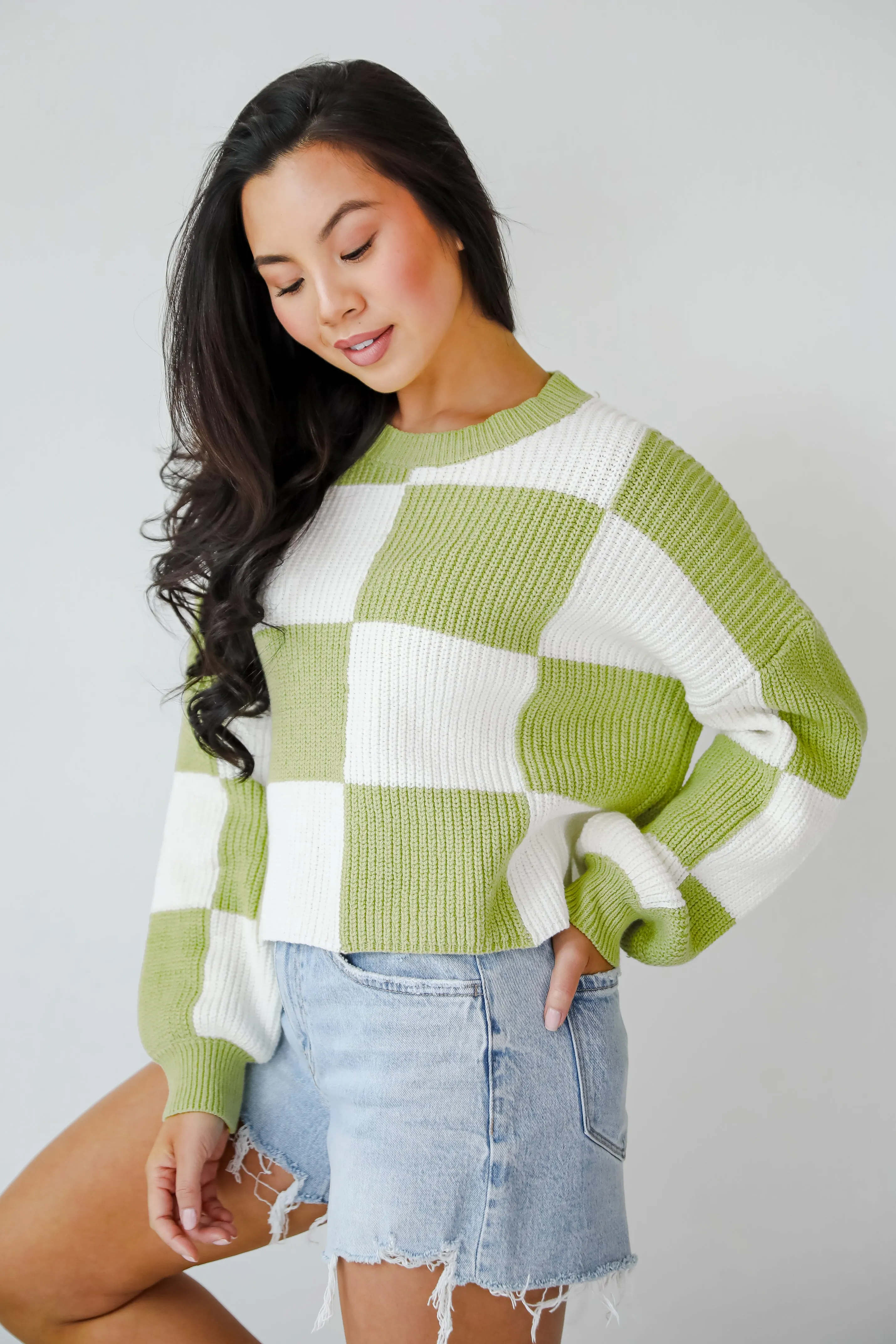 FINAL SALE - Precisely Adorable Checkered Sweater