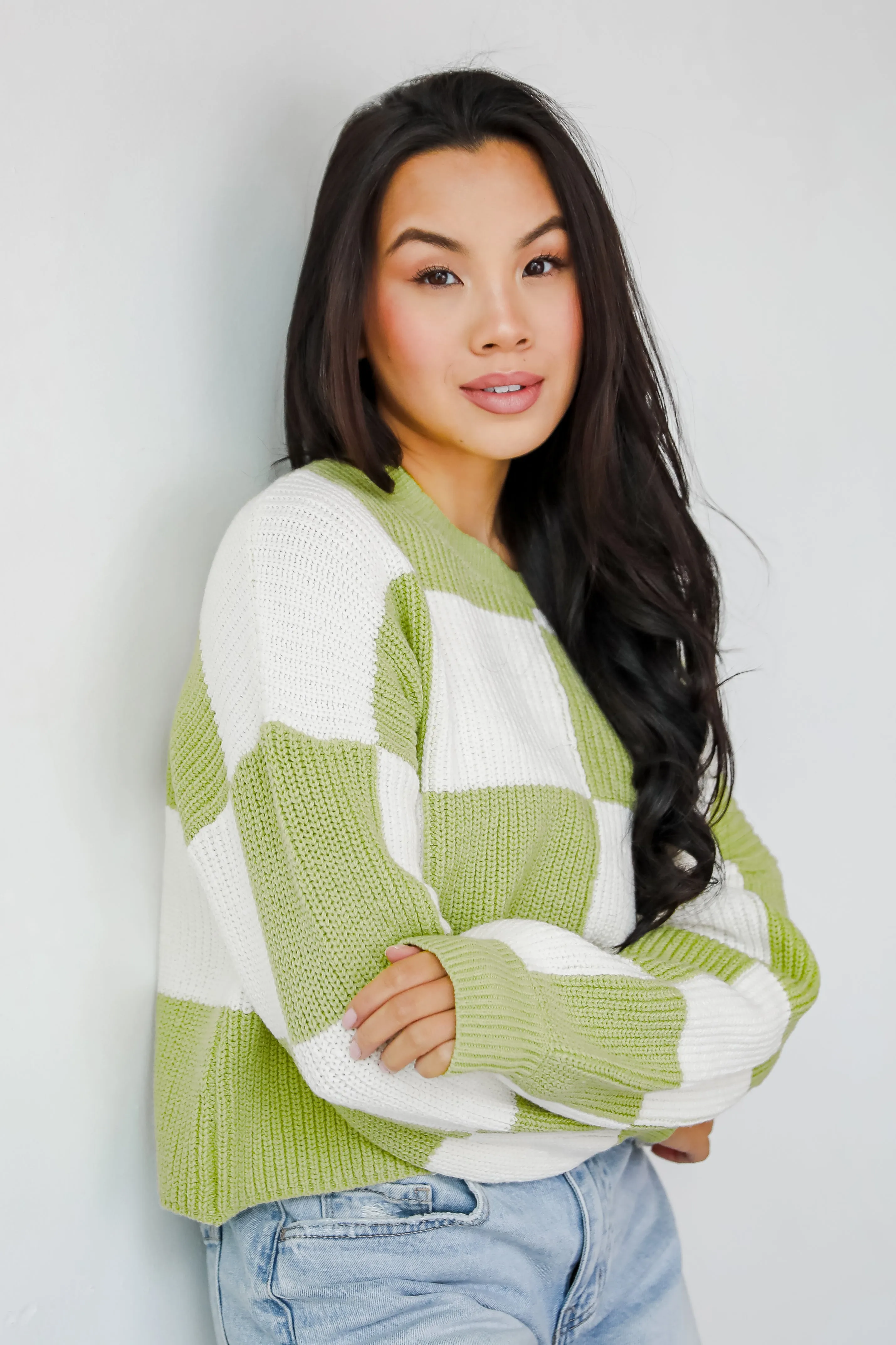 FINAL SALE - Precisely Adorable Checkered Sweater