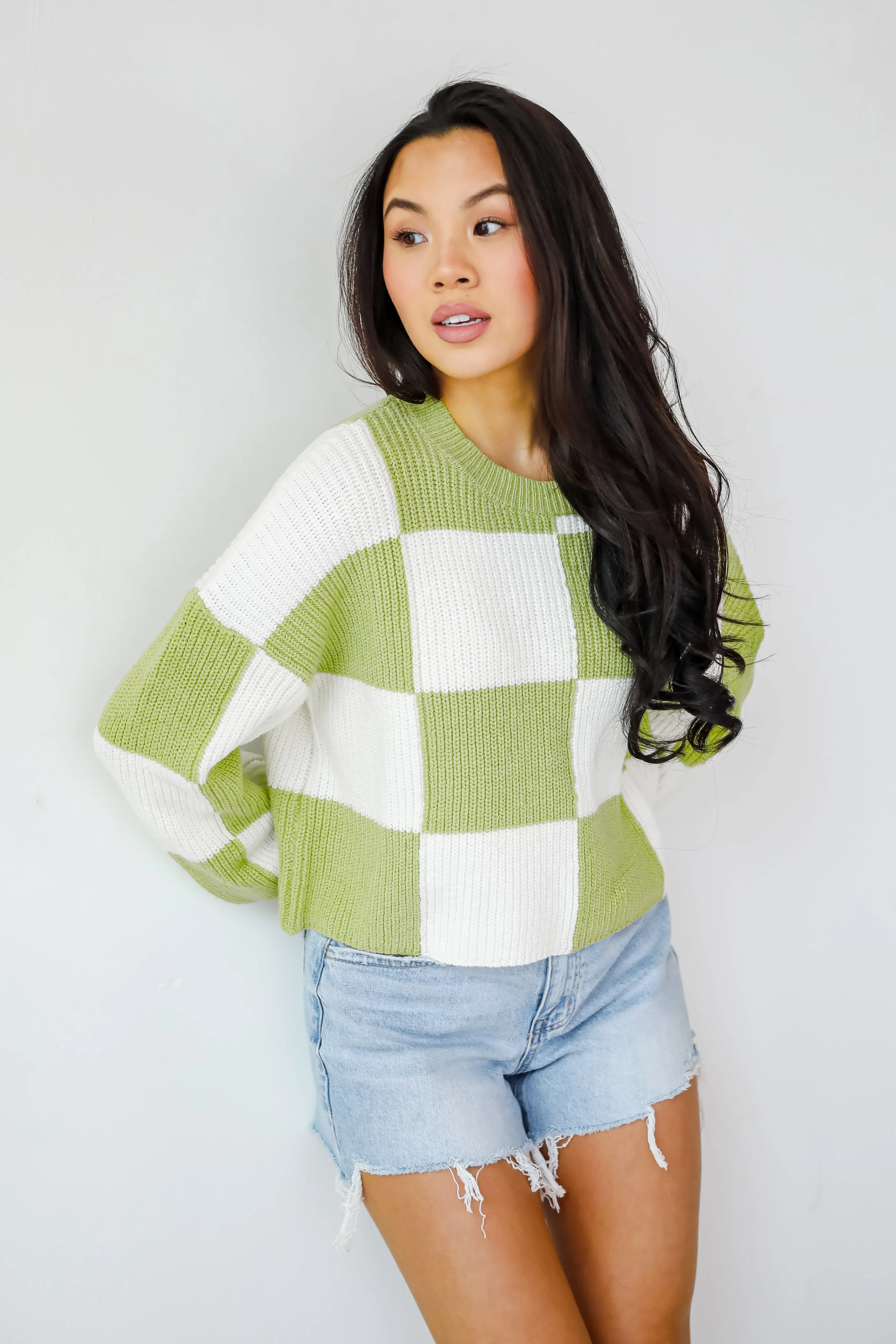 FINAL SALE - Precisely Adorable Checkered Sweater