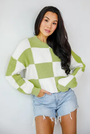 FINAL SALE - Precisely Adorable Checkered Sweater