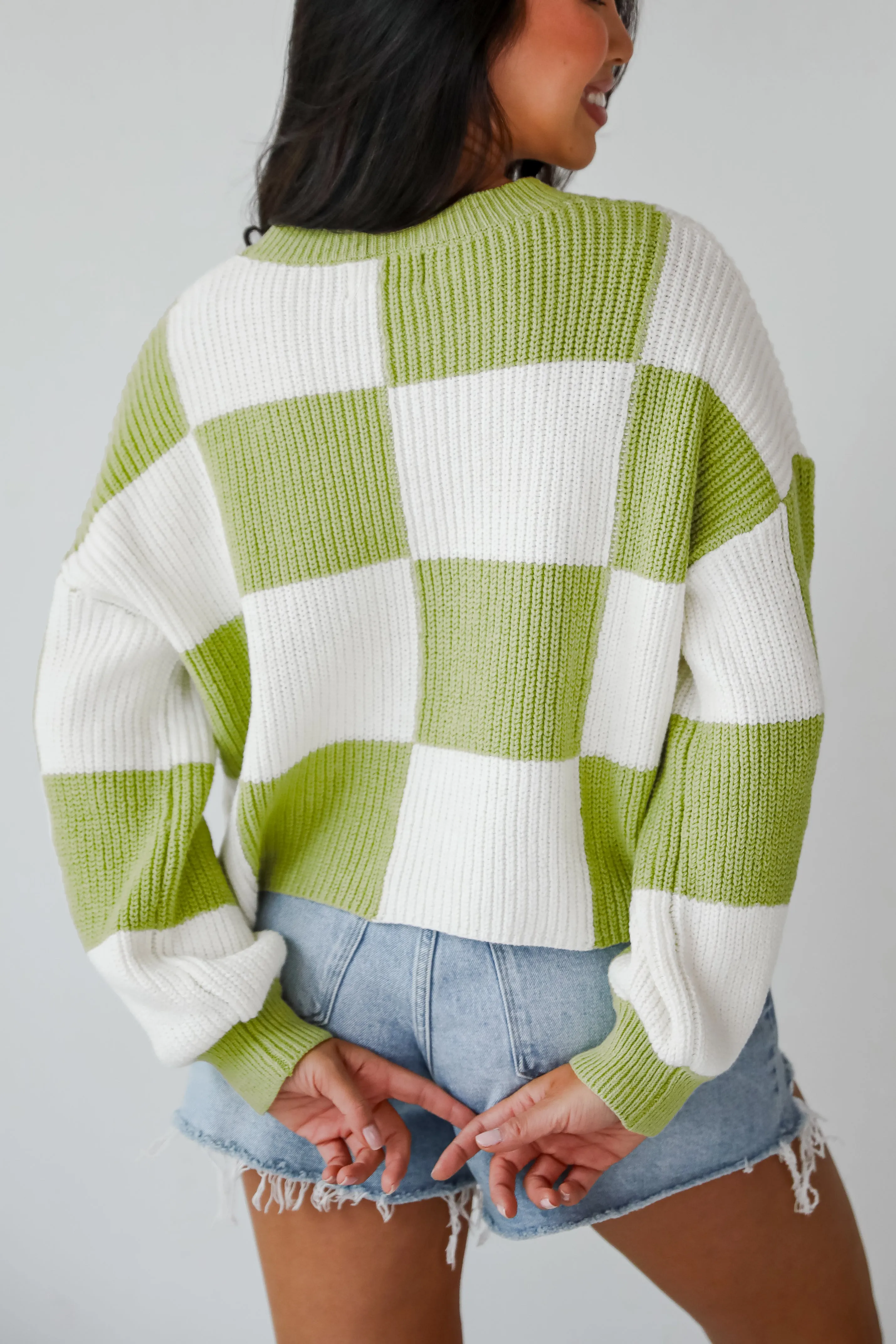 FINAL SALE - Precisely Adorable Checkered Sweater