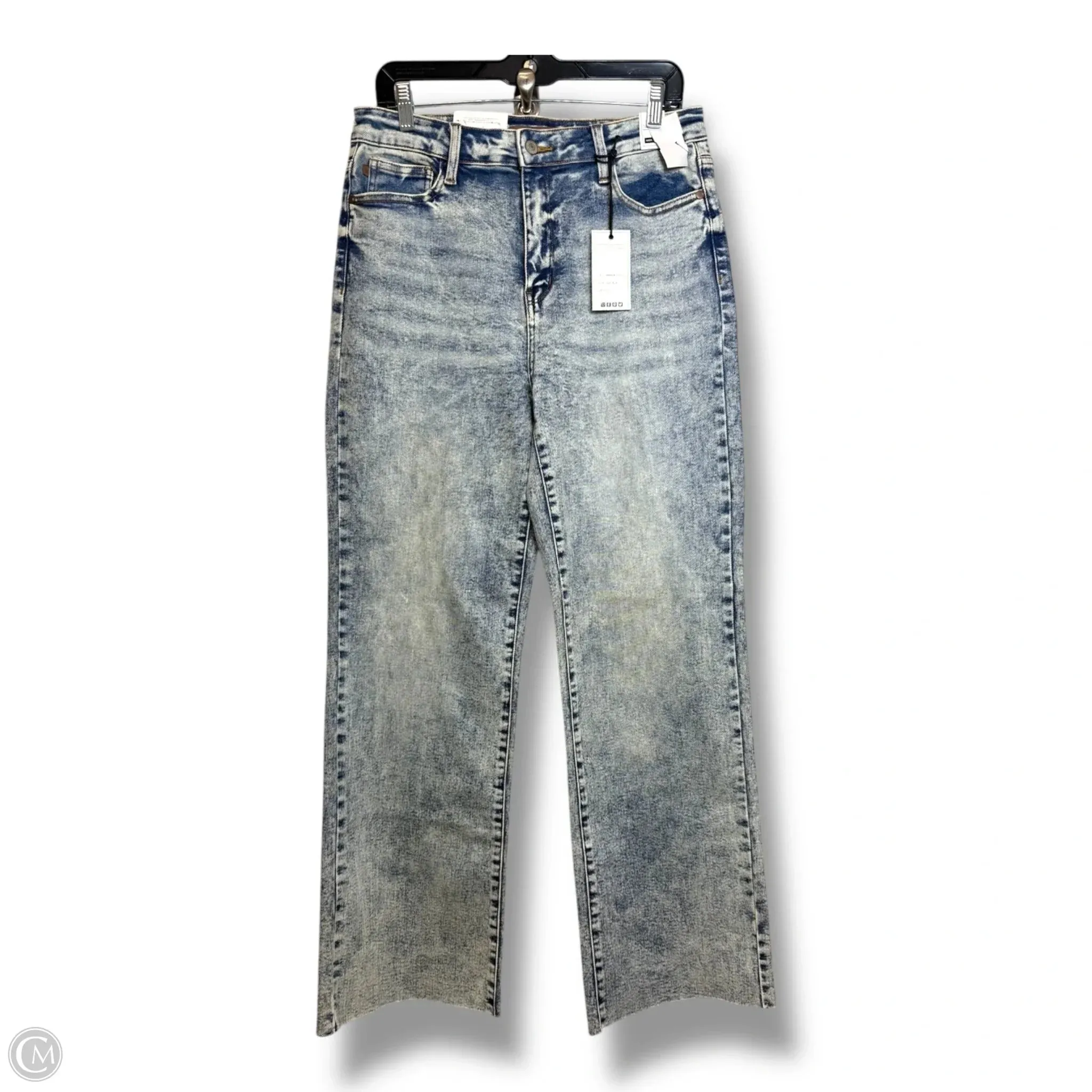 High waist Jeans Wide Leg By Judy Blue In Blue Denim, Size: 12