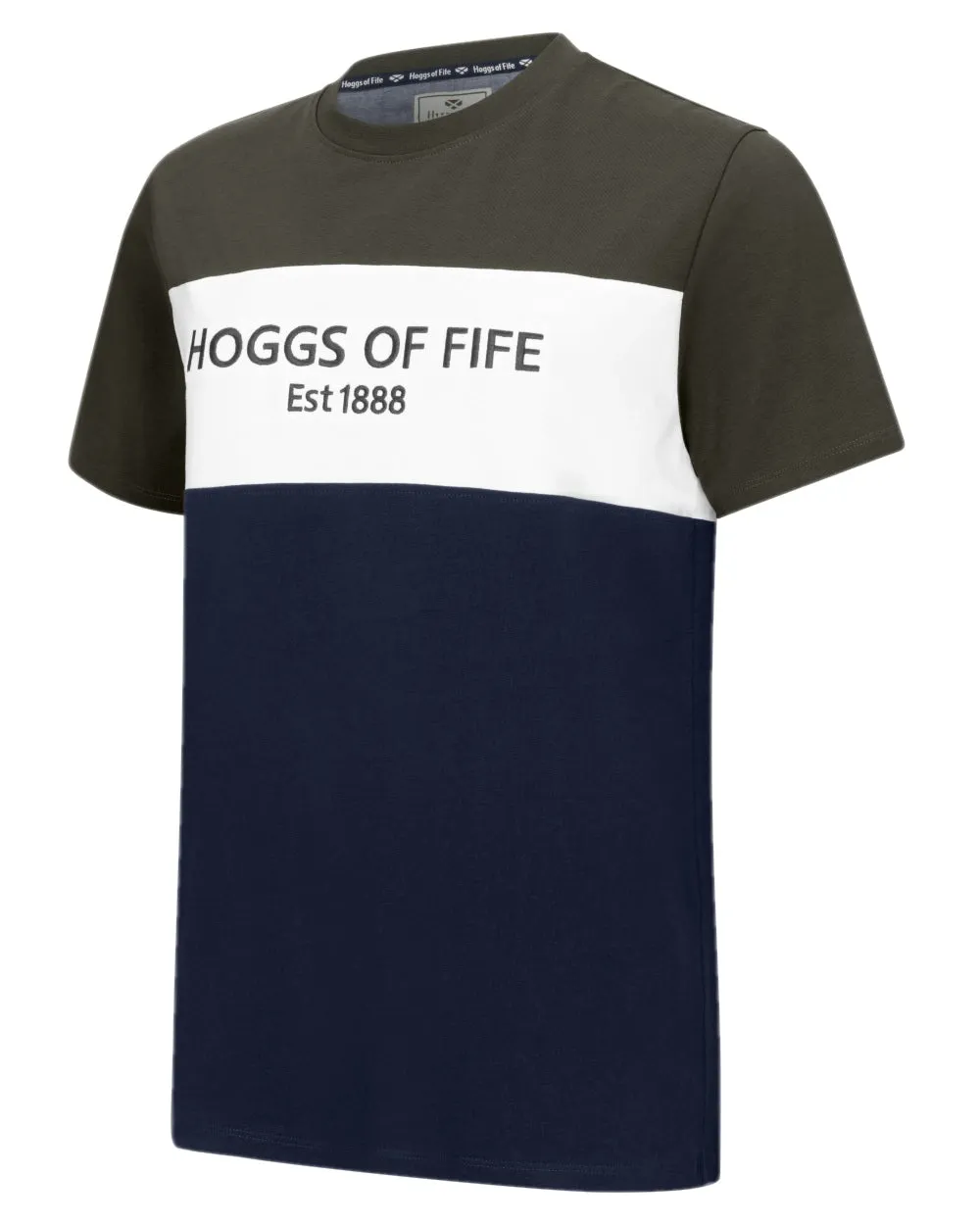 Hoggs of Fife Mens Dalbeattie Colour Block T-Shirt