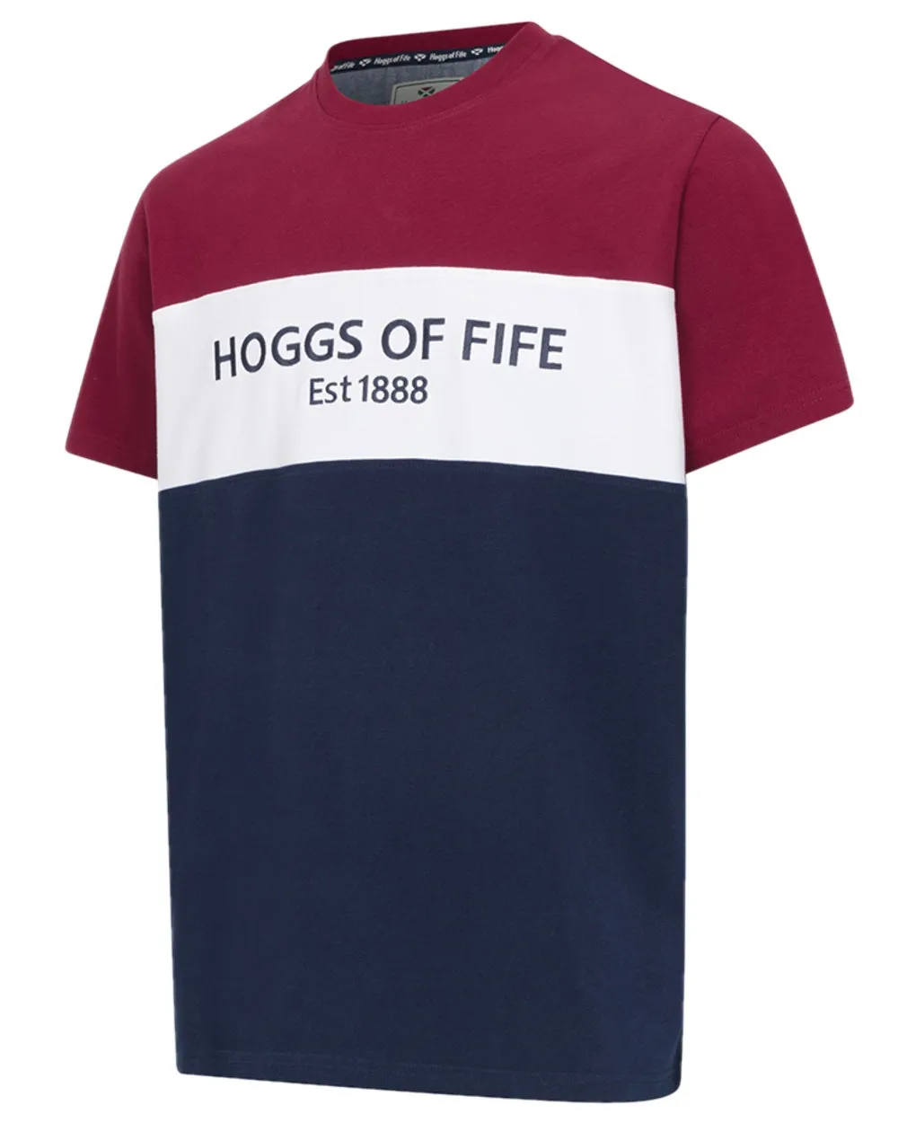 Hoggs of Fife Mens Dalbeattie Colour Block T-Shirt