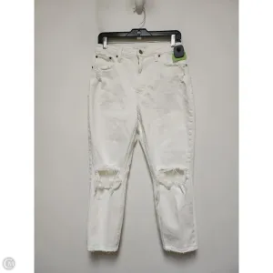 Jeans Boyfriend By Abercrombie And Fitch In White, Size: 6p