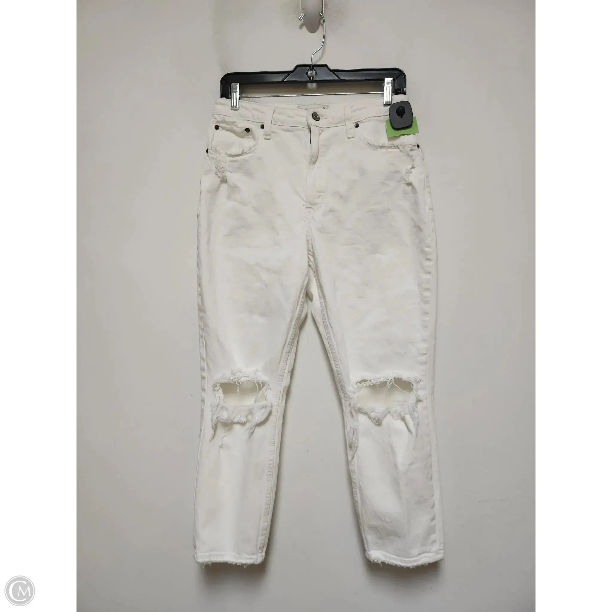 Jeans Boyfriend By Abercrombie And Fitch In White, Size: 6p