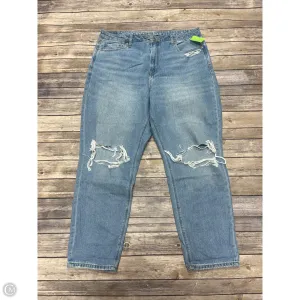 Jeans Boyfriend By American Eagle In Blue Denim, Size: 18