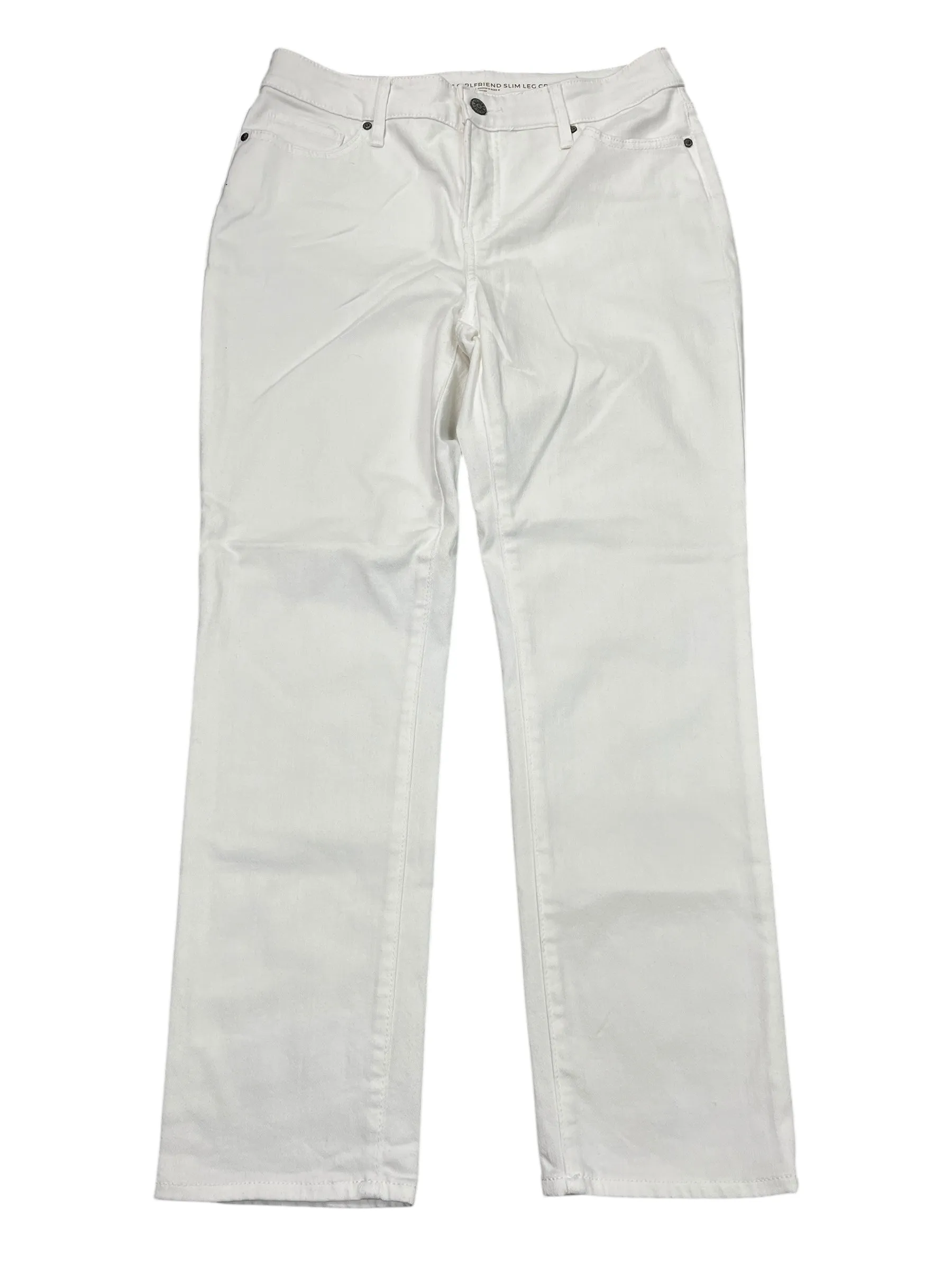 Jeans Boyfriend By Chicos In White Denim, Size:4