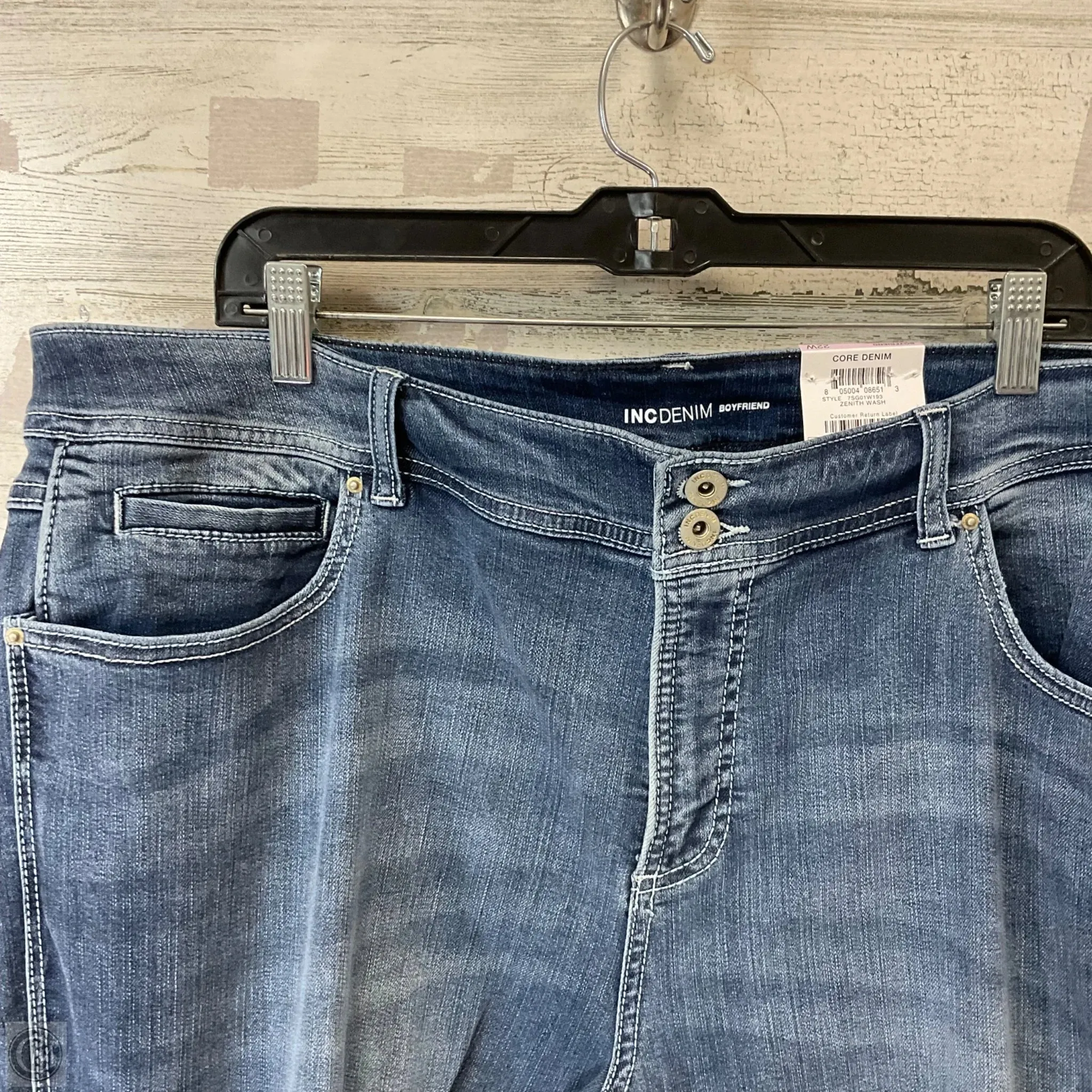 Jeans Boyfriend By Inc In Blue Denim, Size: 22
