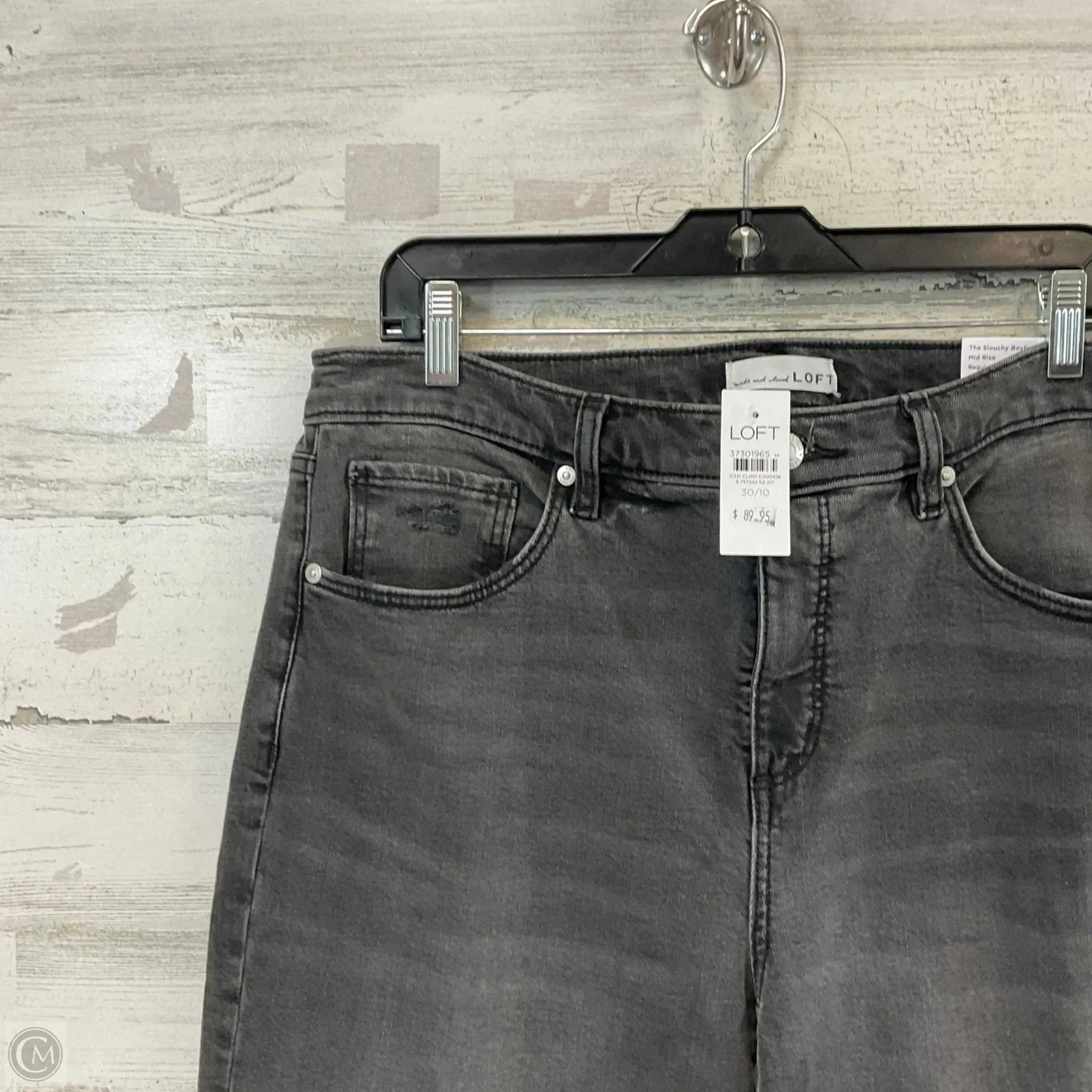 Jeans Boyfriend By Loft In Grey Denim, Size: 10