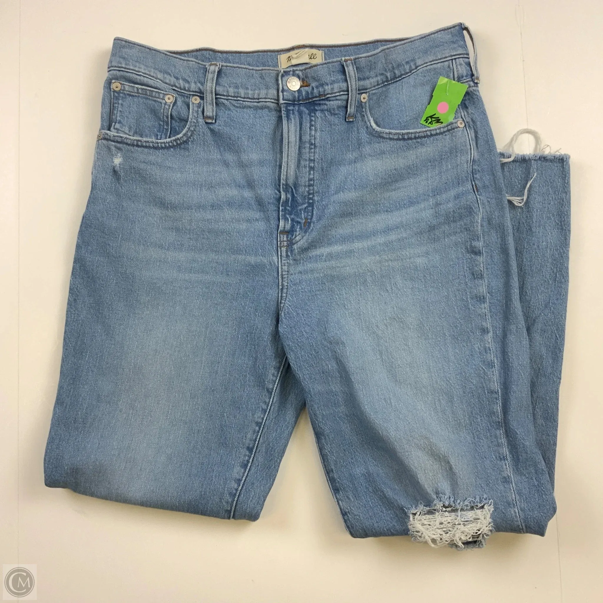 Jeans Boyfriend By Madewell In Blue Denim, Size: 12l