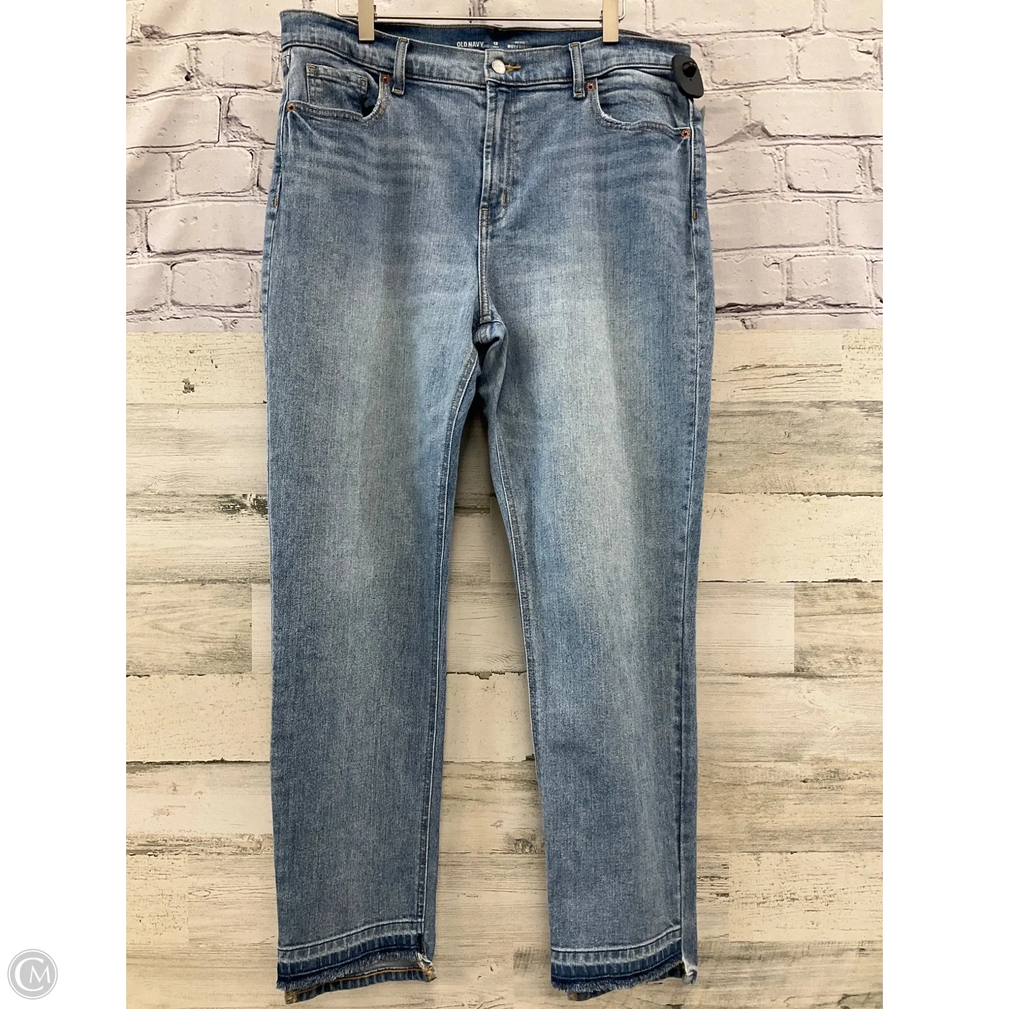 Jeans Boyfriend By Old Navy In Blue Denim, Size: 12