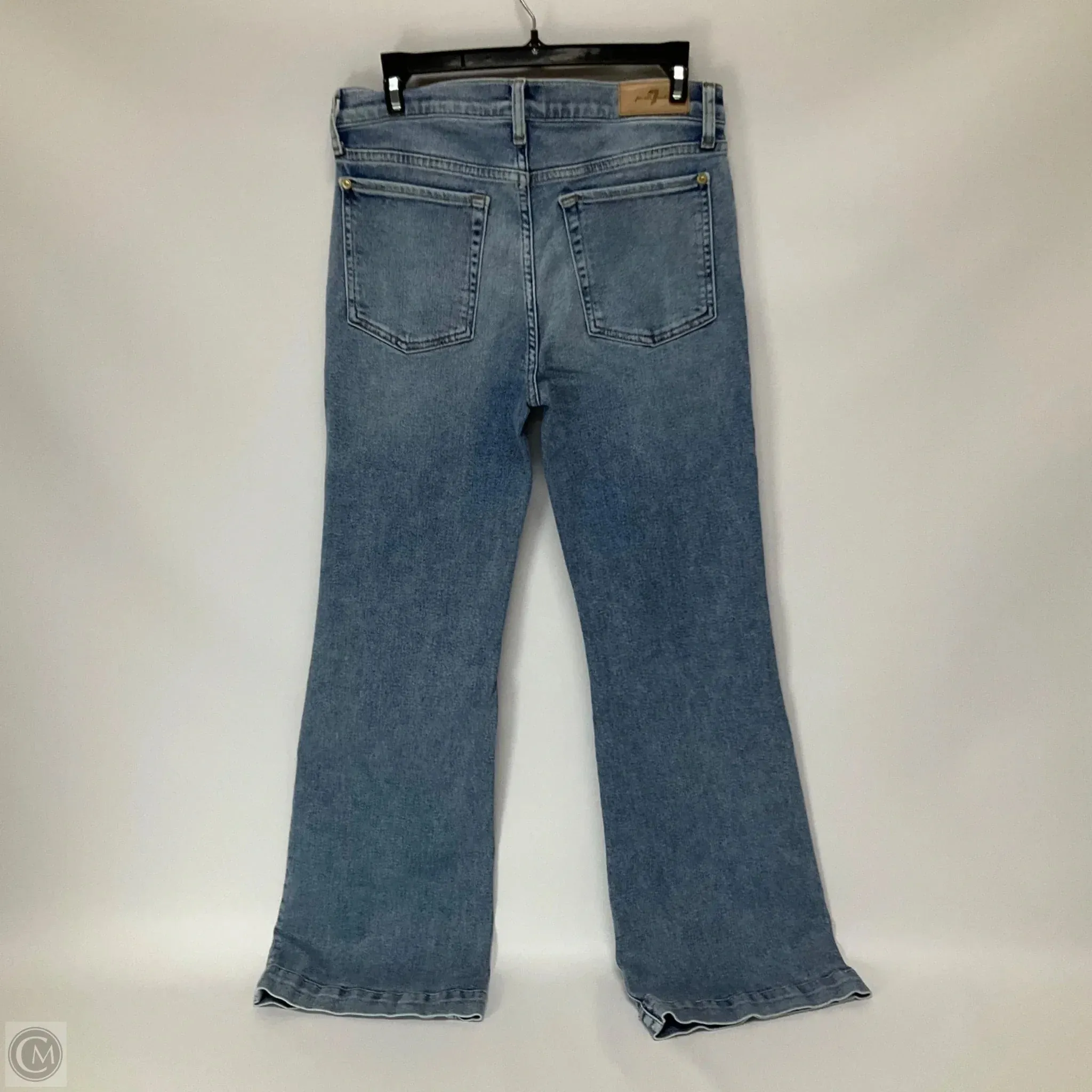 Jeans Wide Leg By 7 For All Mankind In Blue Denim, Size: 10